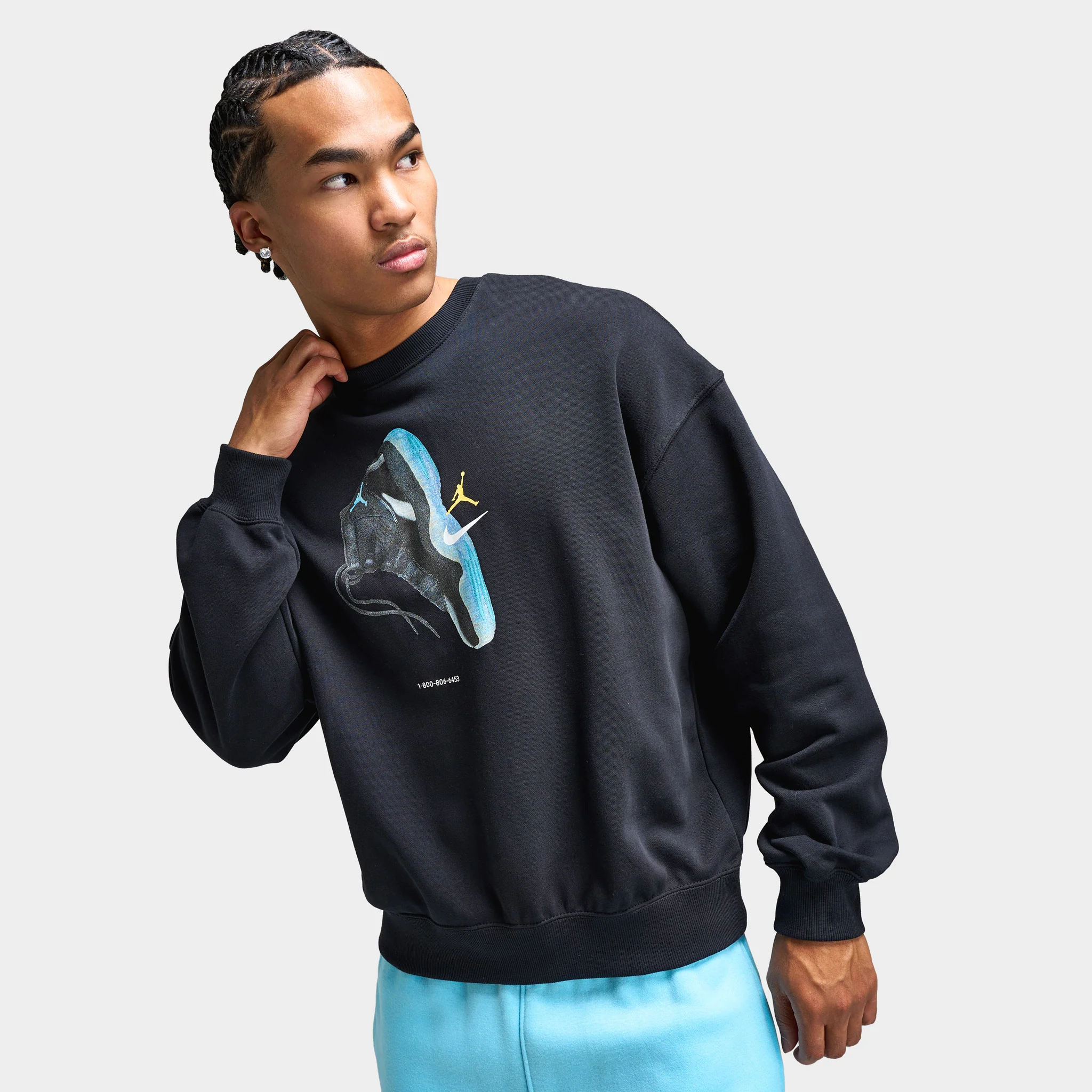 Jordan Brooklyn Fleece Crew / Black - Image 5