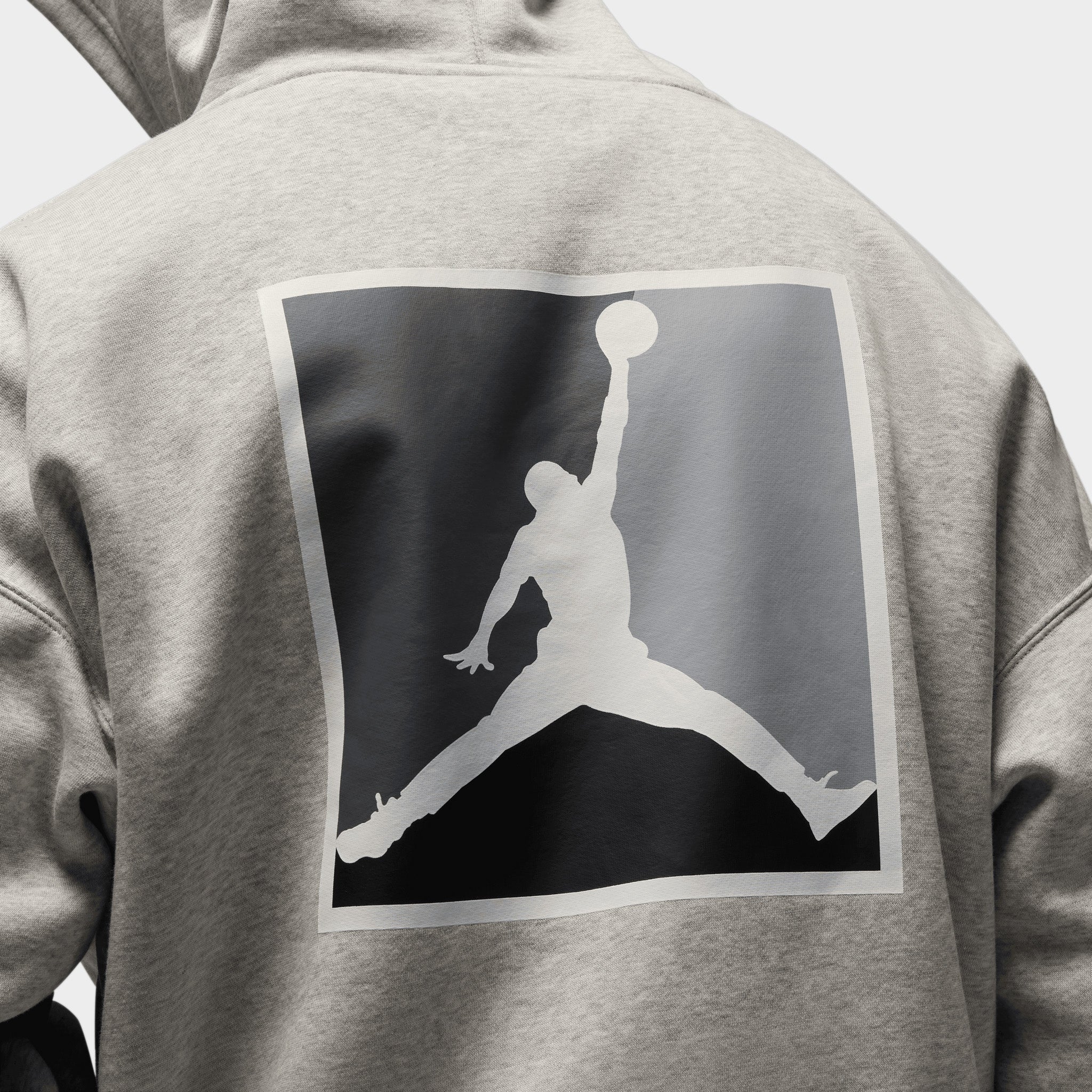 Jordan Brooklyn Fleece Graphic Hoodie / Grey Heather - Image 4