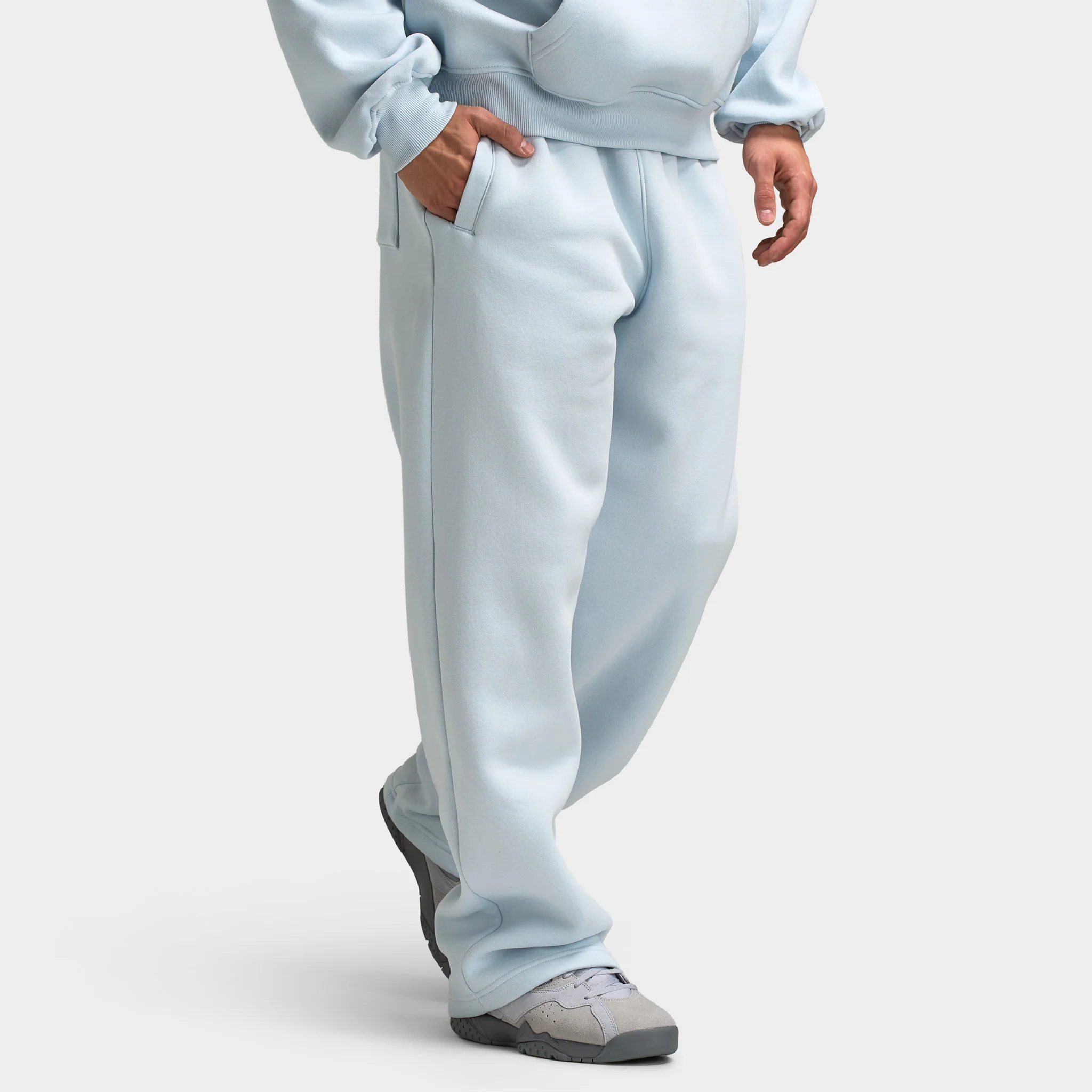 Jordan Brooklyn Fleece Oversized Open Hem Pants / Aura - Image 3