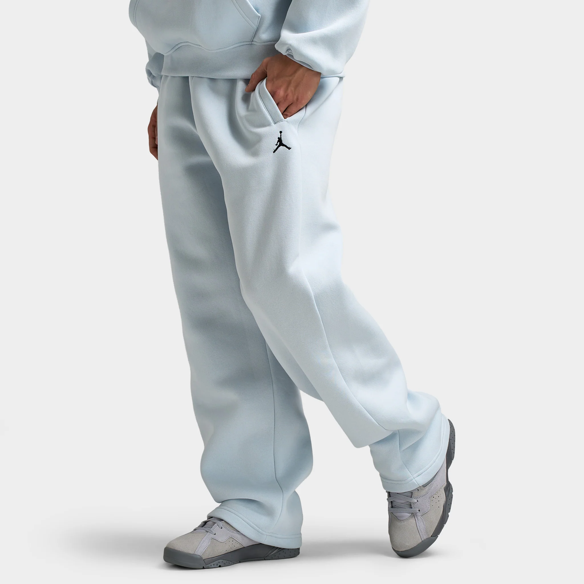 Jordan Brooklyn Fleece Oversized Open Hem Pants / Aura - Image 4