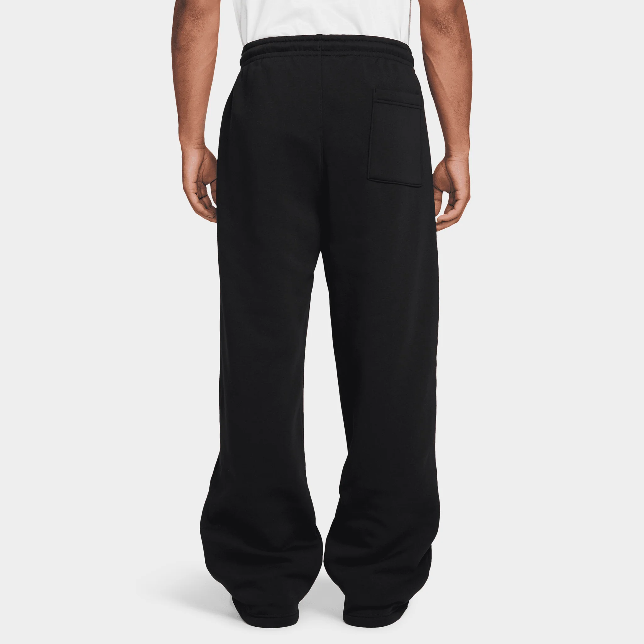 Jordan Brooklyn Fleece Oversized Open Hem Pants / Black - Image 2