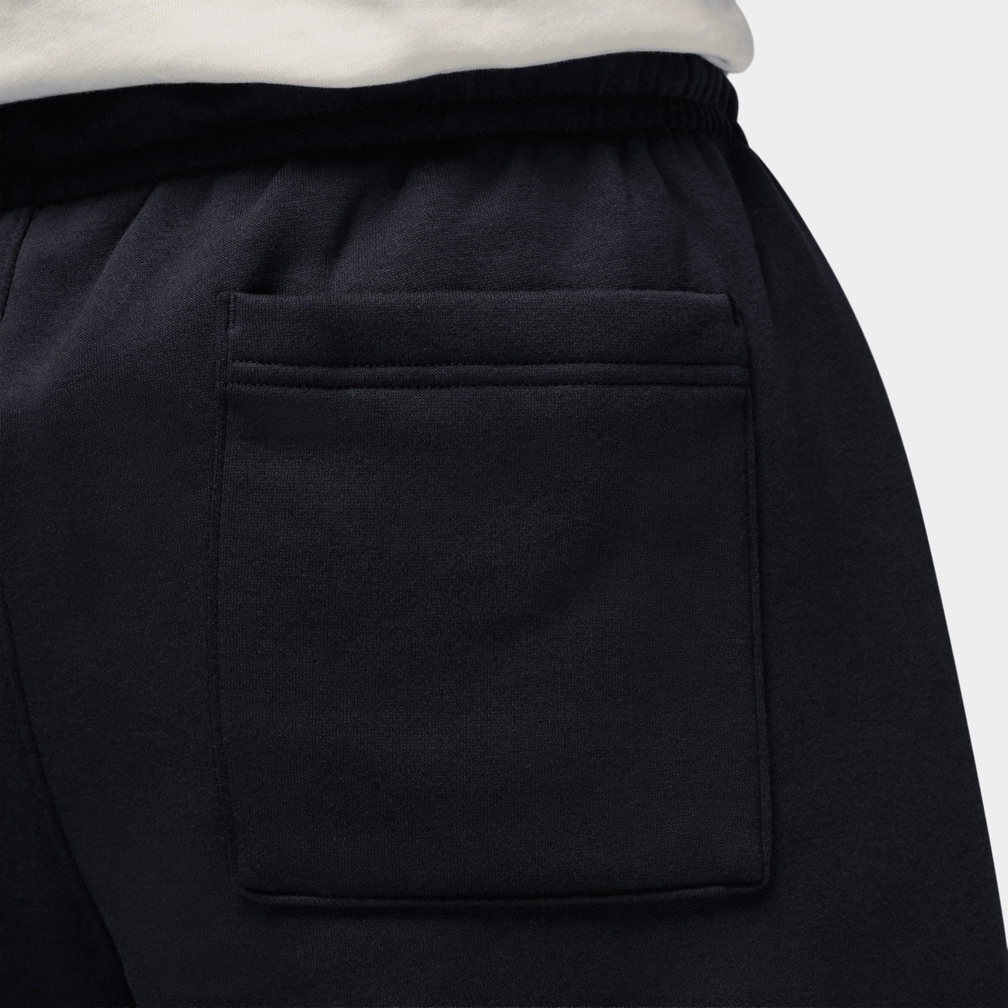 Jordan Brooklyn Fleece Oversized Open Hem Pants / Black - Image 4