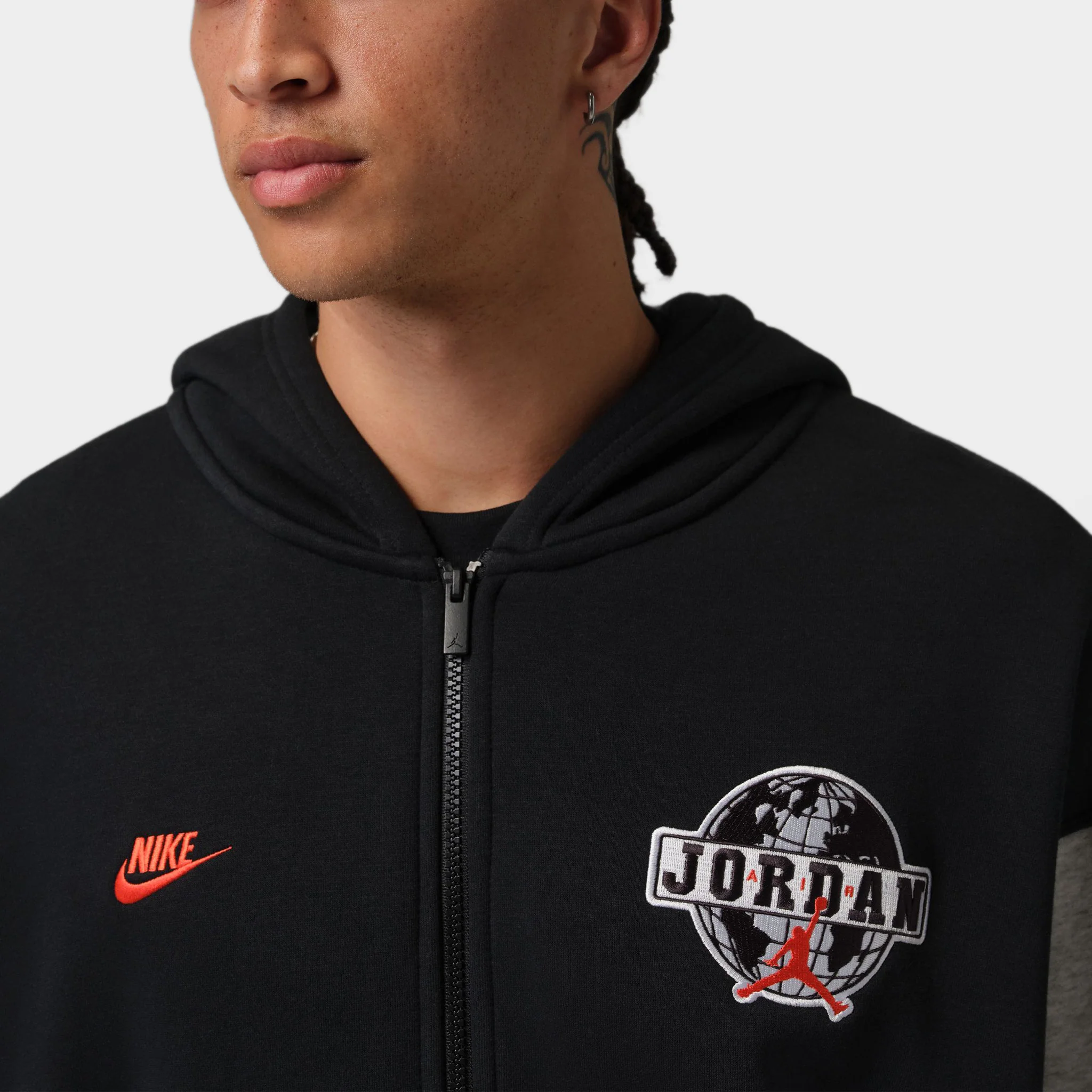 Jordan Brooklyn Oversized Fullzip Hoodie / Black - Image 3
