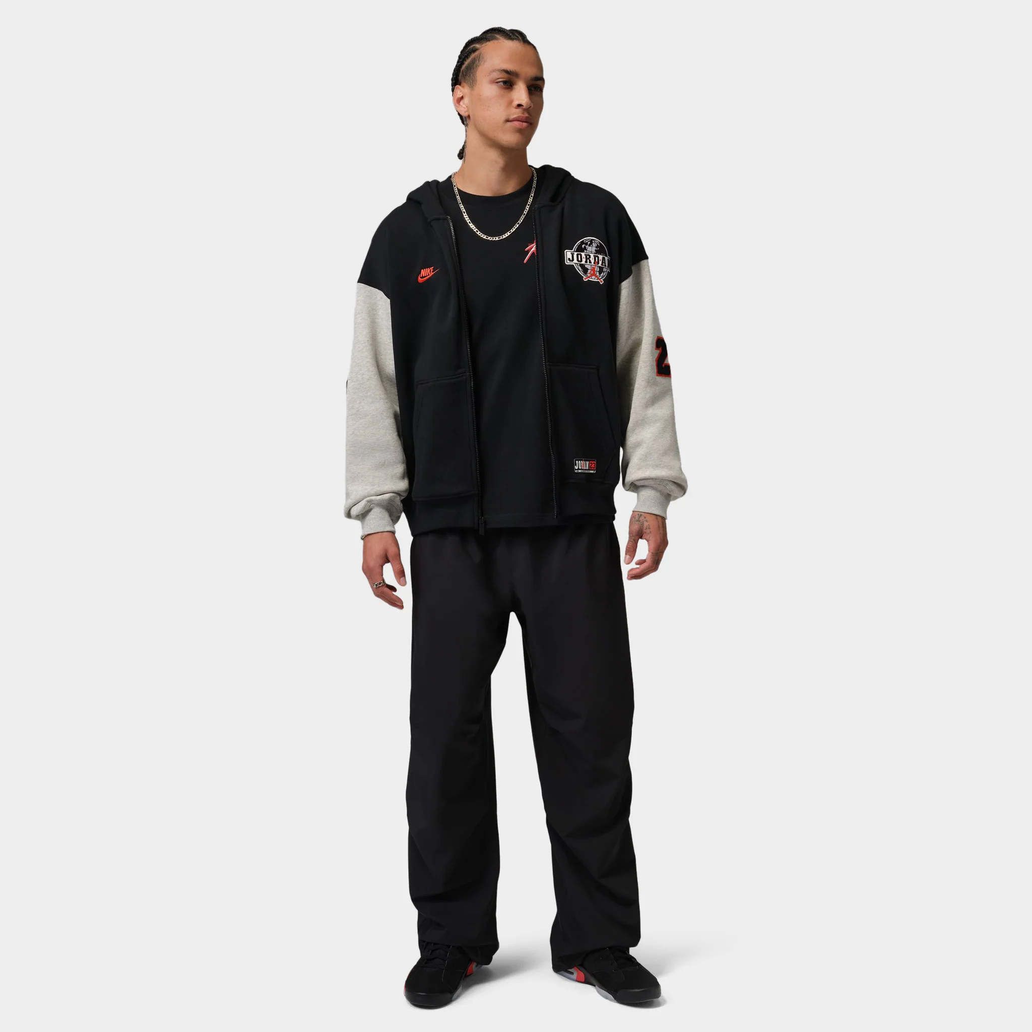 Jordan Brooklyn Oversized Fullzip Hoodie / Black - Image 8