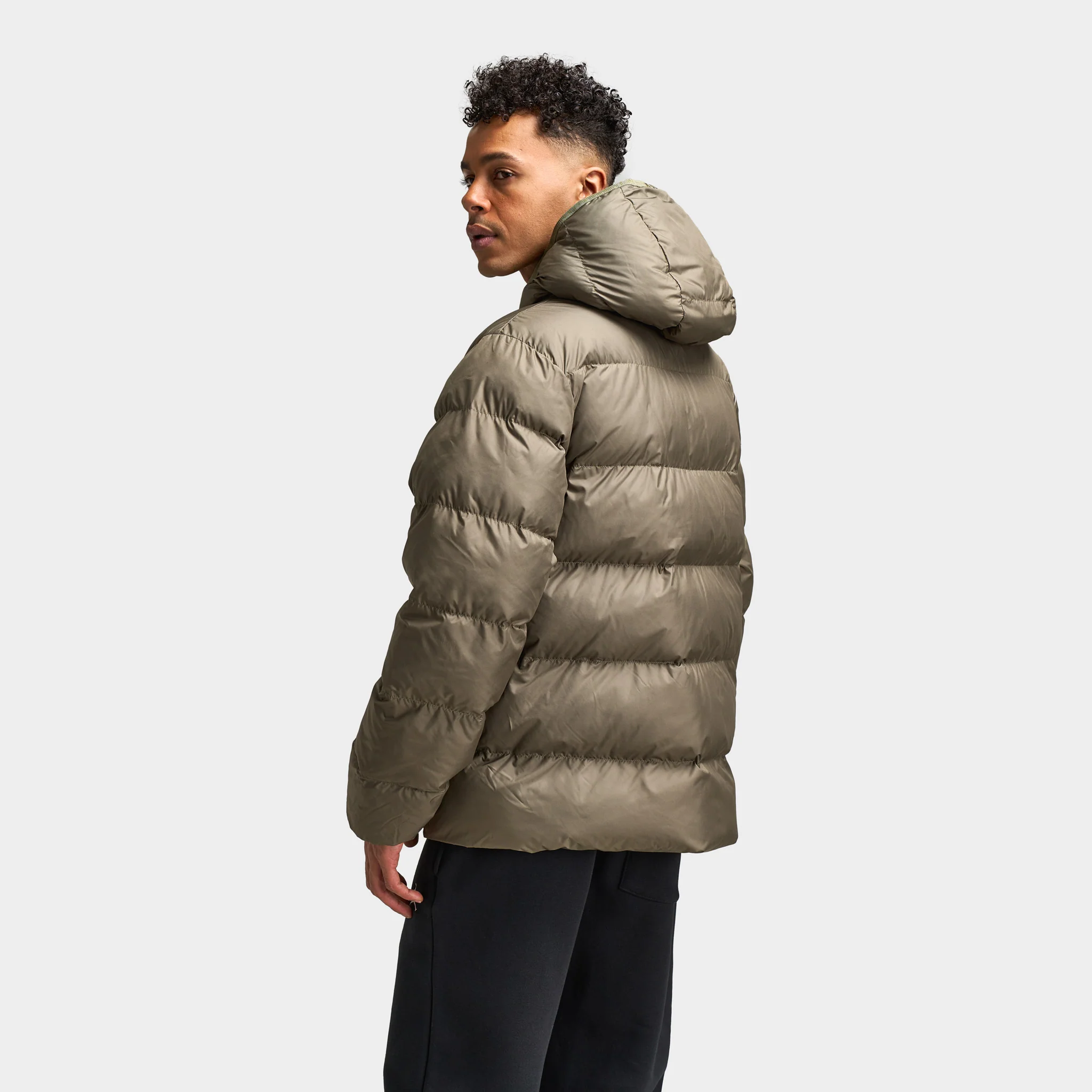 Jordan Brooklyn Puffer Jacket Medium Olive / Black - Image 2