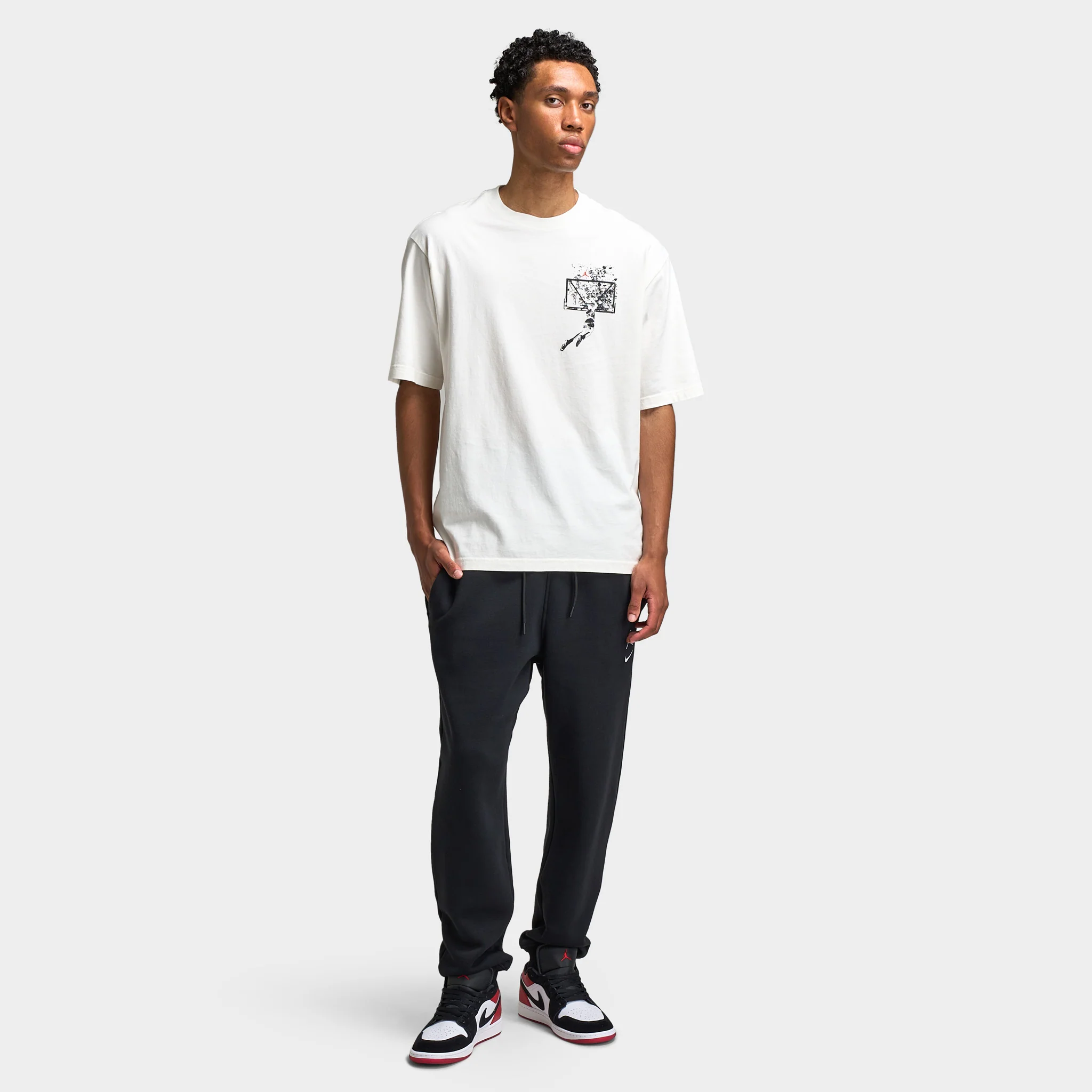 Jordan Brooklyn Varsity Fleece Joggers Black / White - Image 6