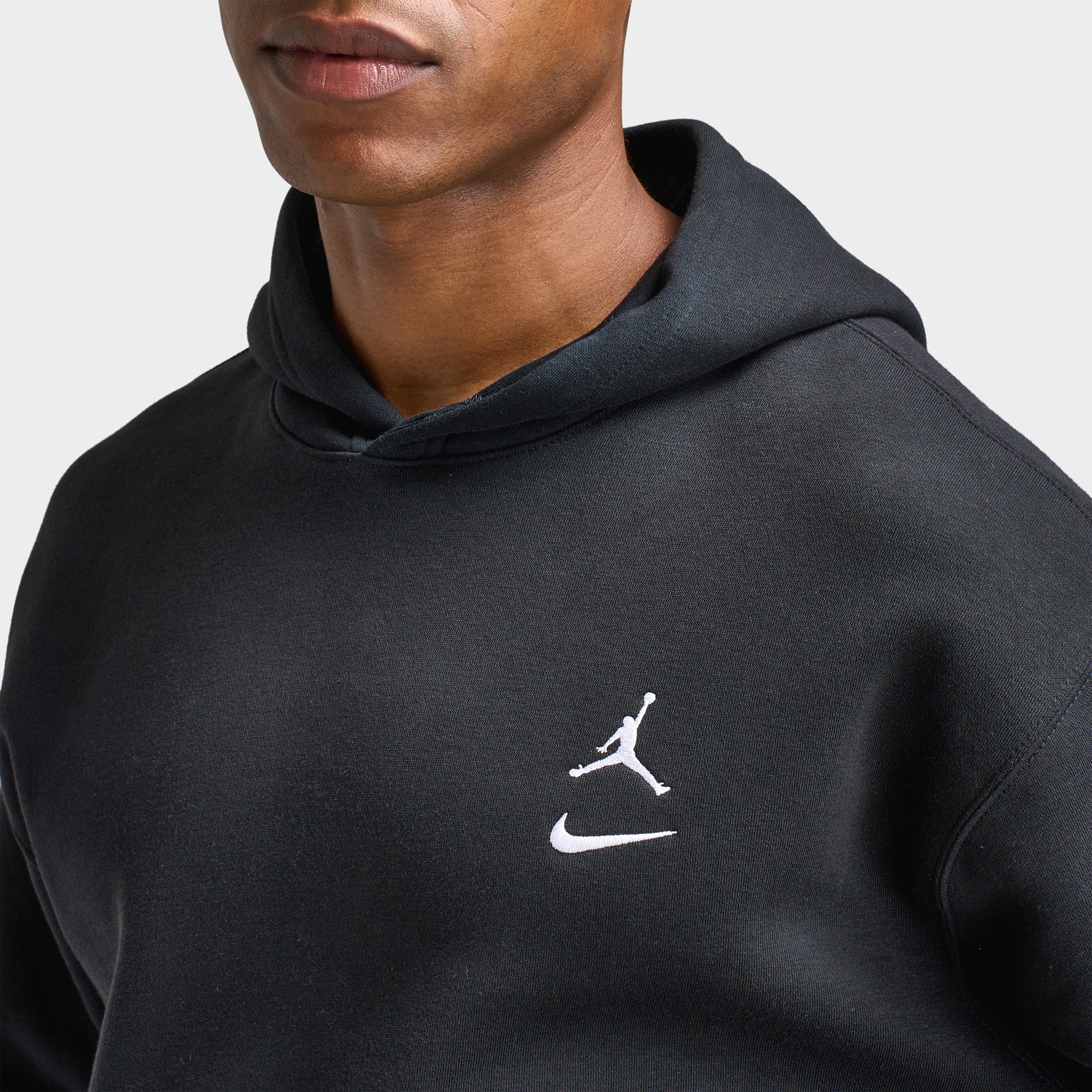 Jordan Brooklyn Varsity Fleece Pullover Hoodie Black / White - Image 4