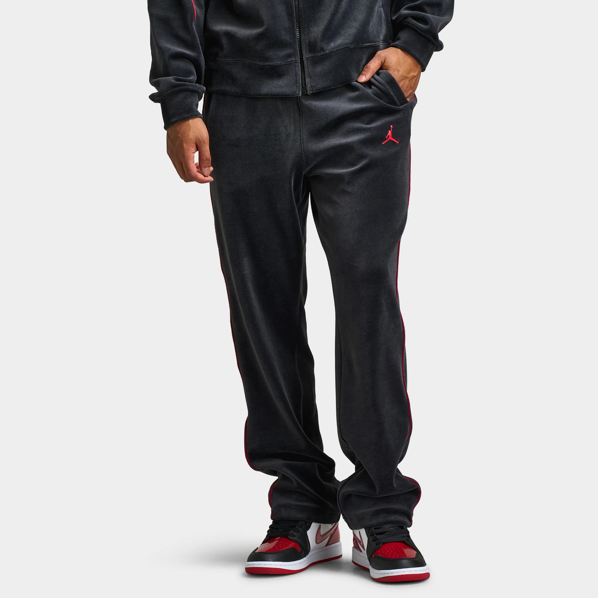 Jordan Brooklyn Velour Track Pants / Black - Image 2