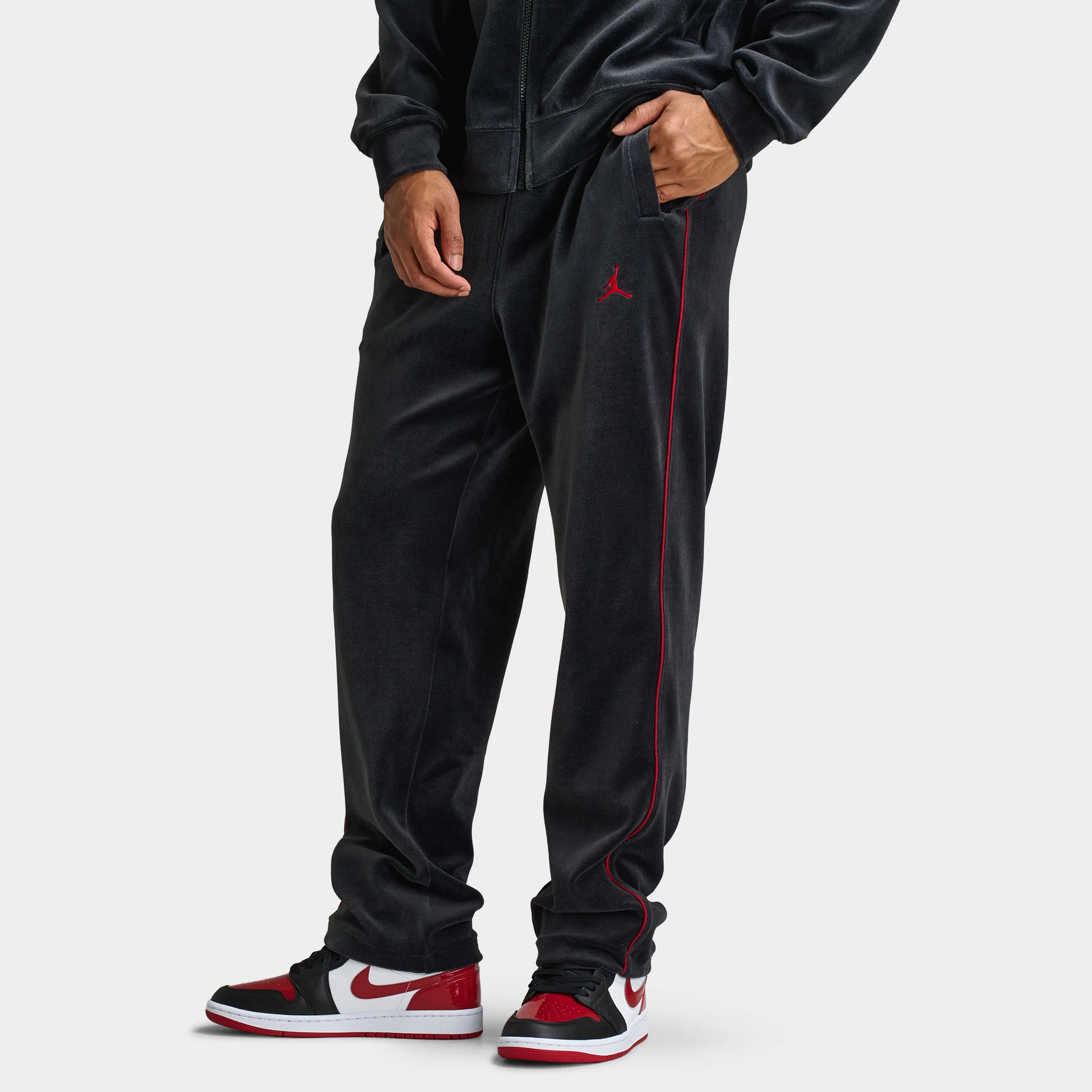 Jordan Brooklyn Velour Track Pants / Black - Image 3