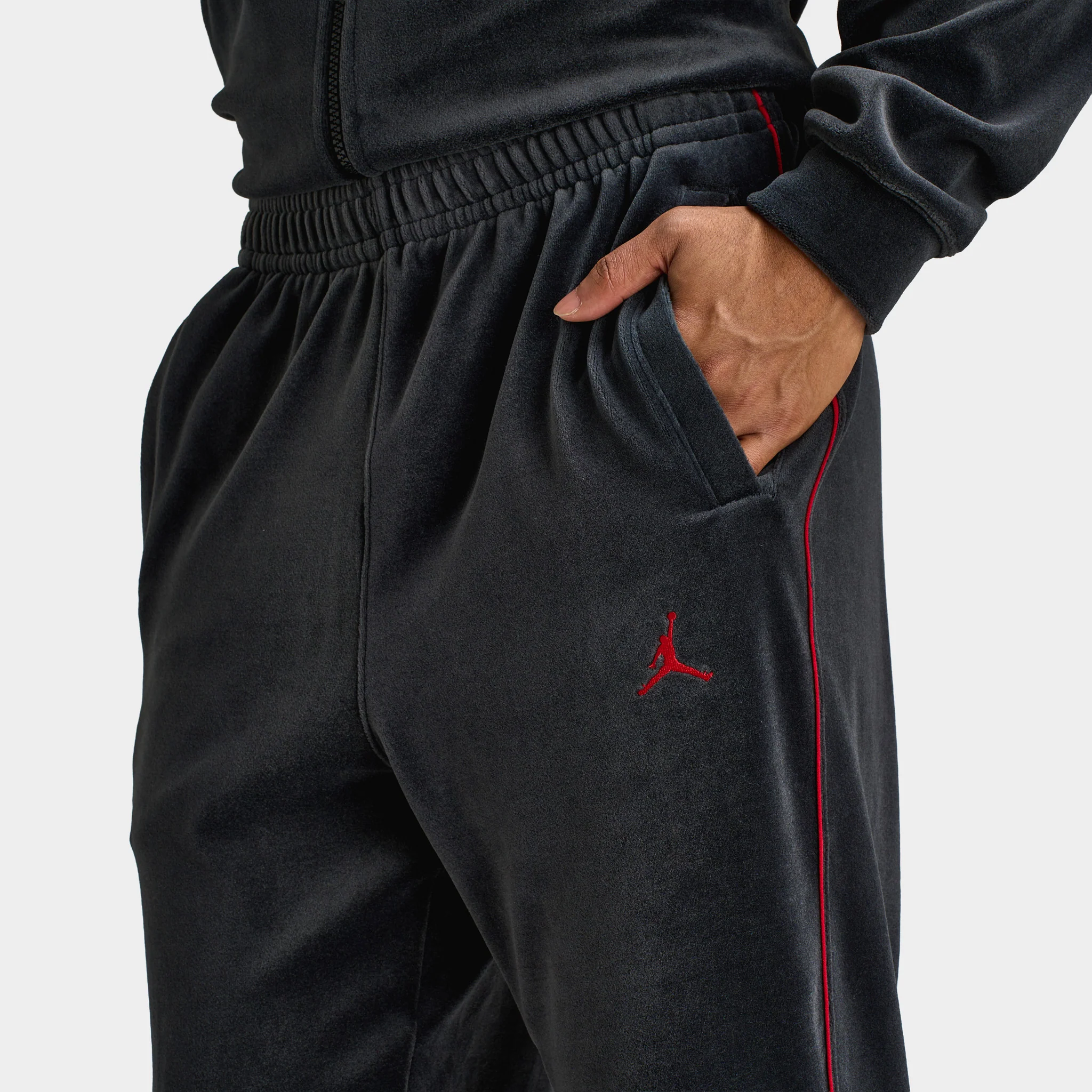 Jordan Brooklyn Velour Track Pants / Black - Image 6