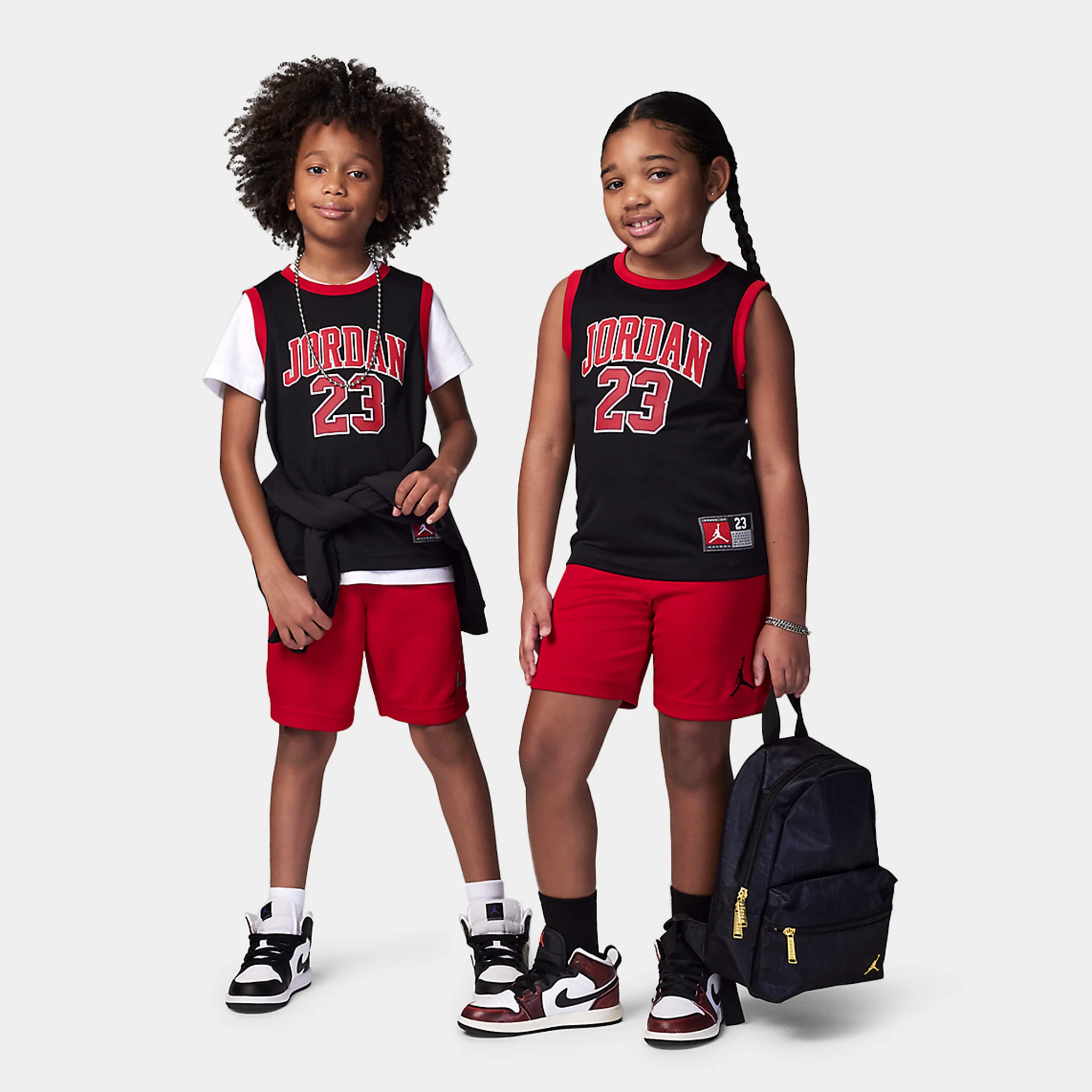 Jordan Child Boys' 23 Jersey Set Black / Gym Red - Image 5