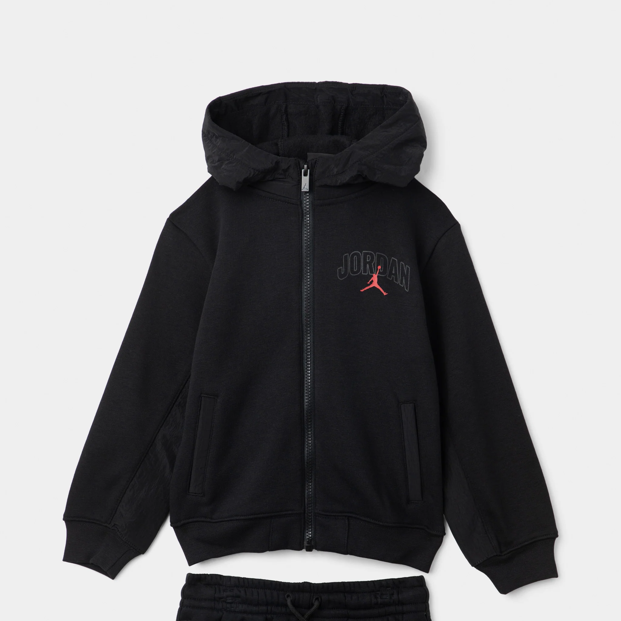 Jordan Children's Fleece Ripstop Full Zip Set / Black - Image 3
