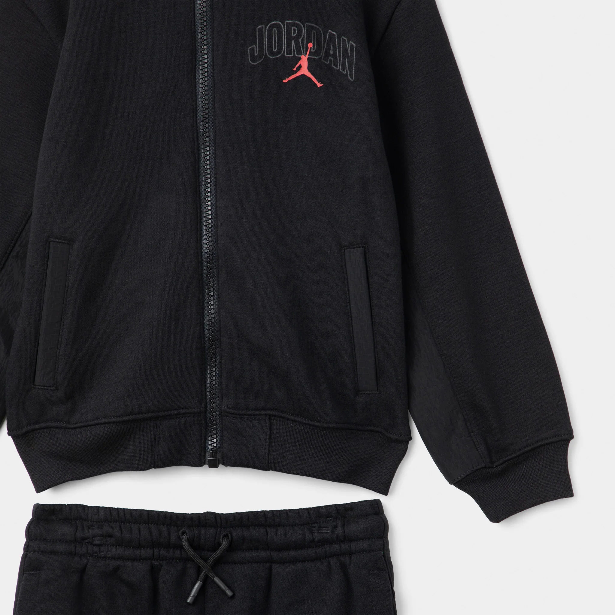 Jordan Children's Fleece Ripstop Full Zip Set / Black - Image 5