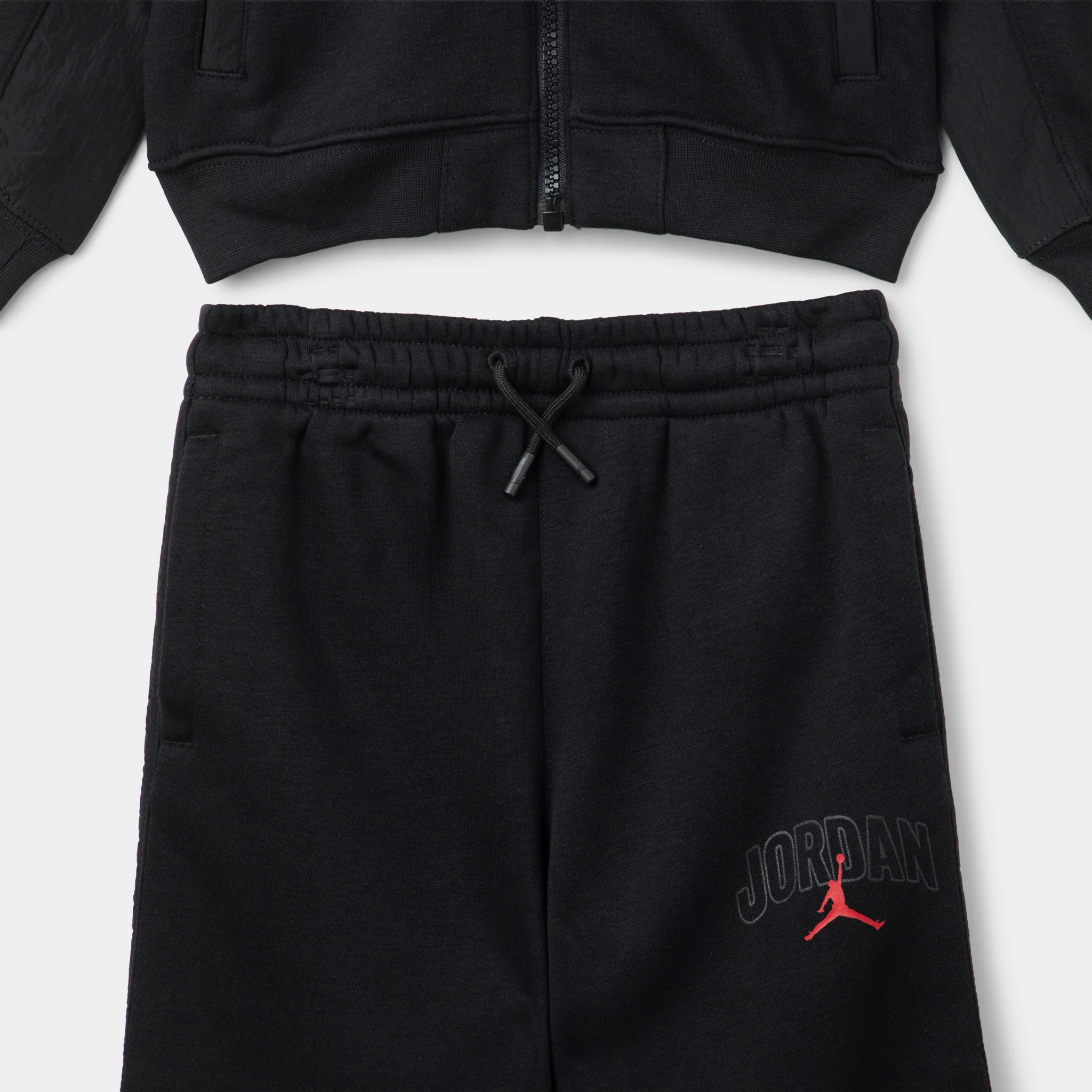 Jordan Children's Fleece Ripstop Full Zip Set / Black - Image 7