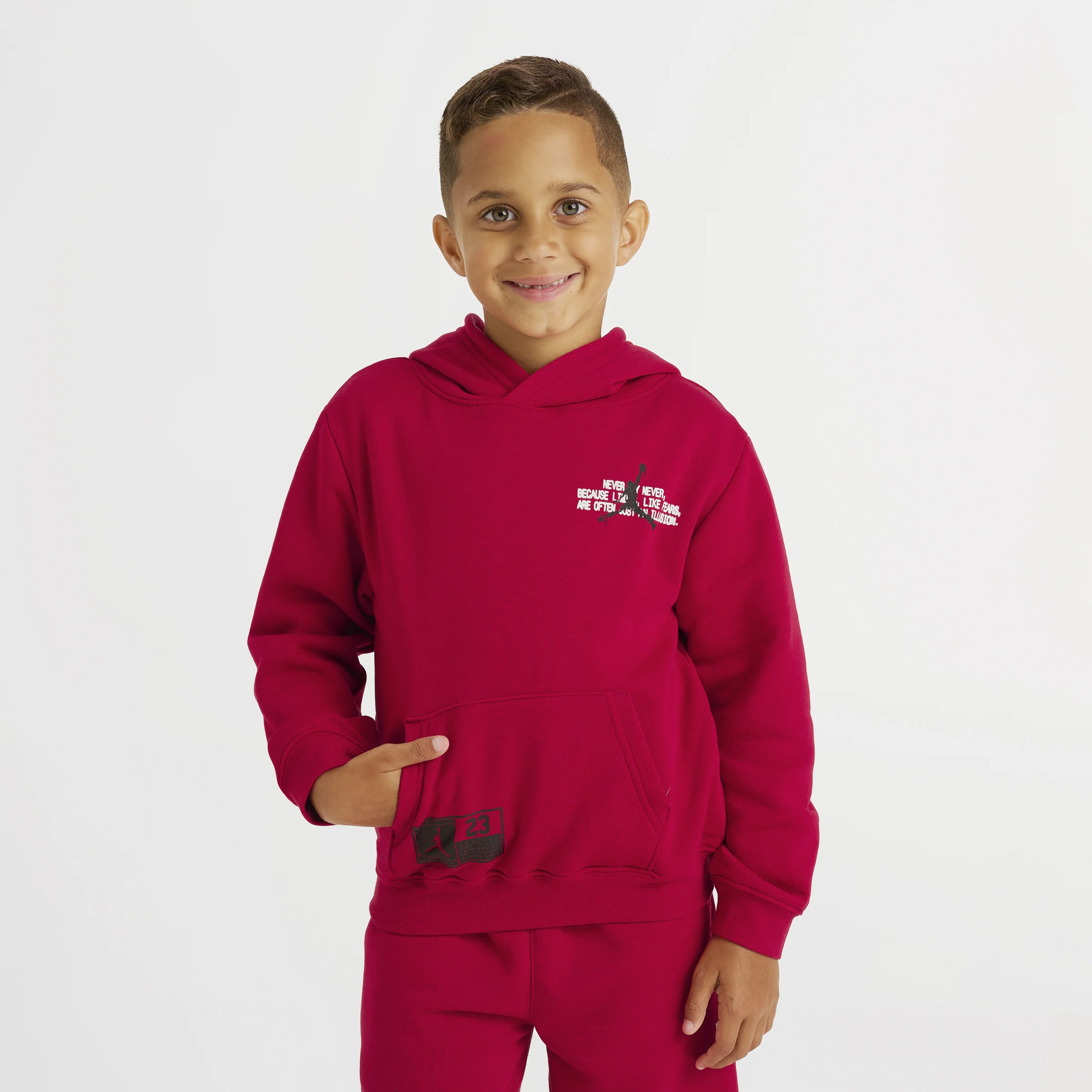 Jordan Children's Jumpman Stamp Fleece Set / Gym Red - Image 3