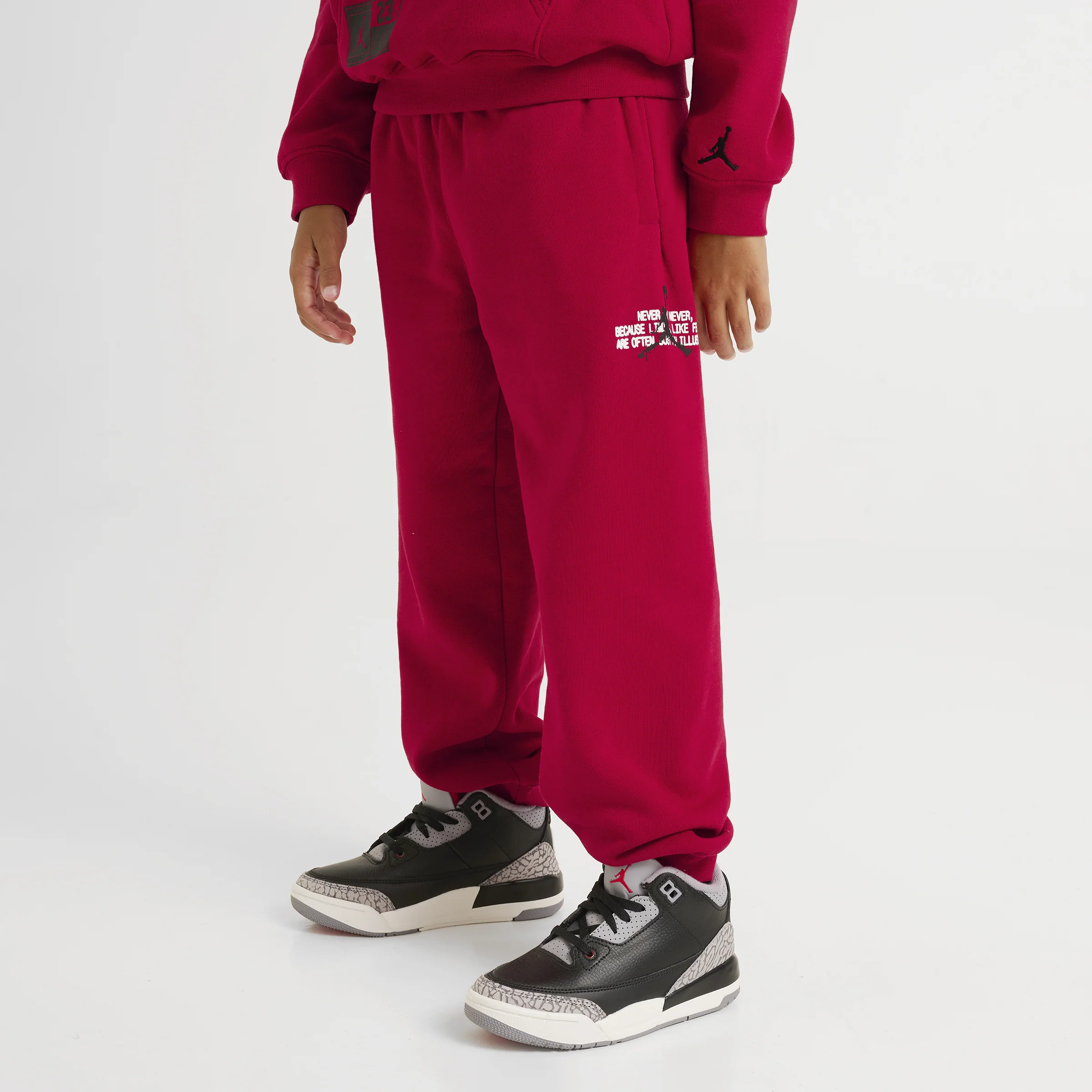 Jordan Children's Jumpman Stamp Fleece Set / Gym Red - Image 4