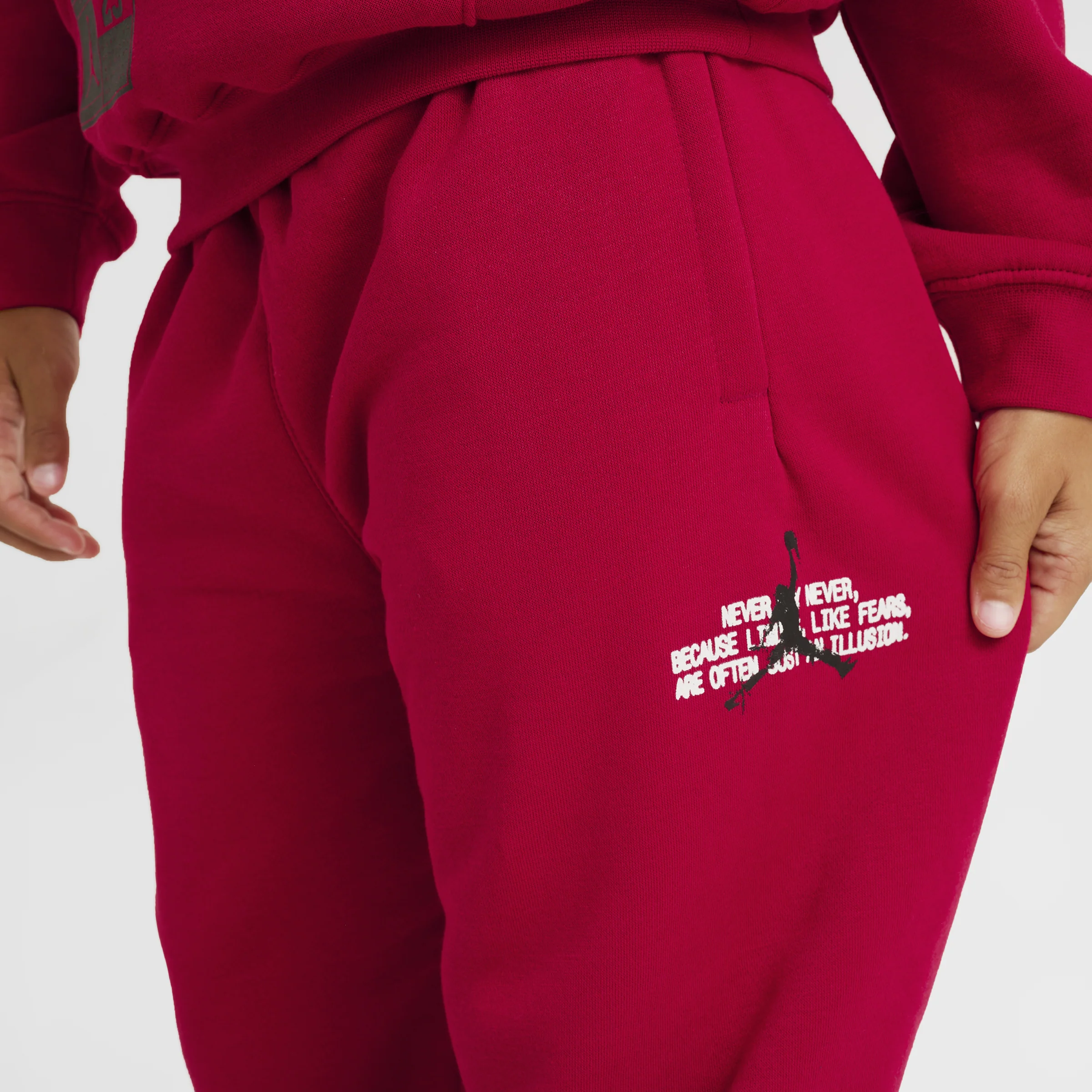 Jordan Children's Jumpman Stamp Fleece Set / Gym Red - Image 5