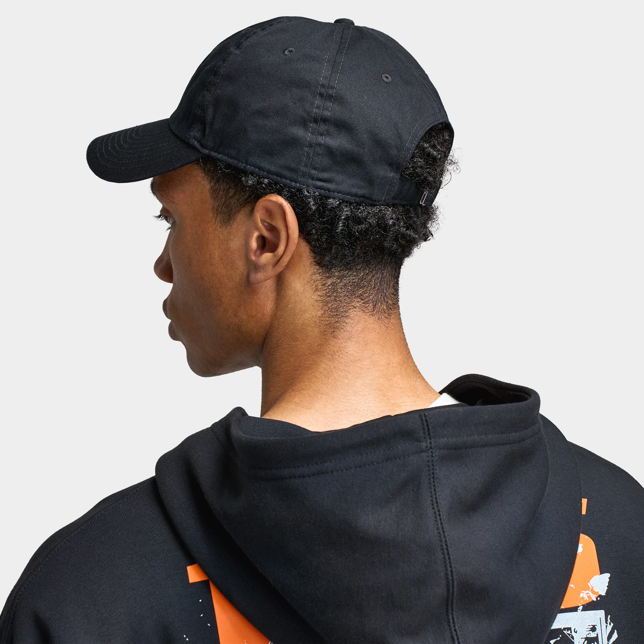 Jordan Club Unstructured Curved-Bill Cap Black/ White - Image 2