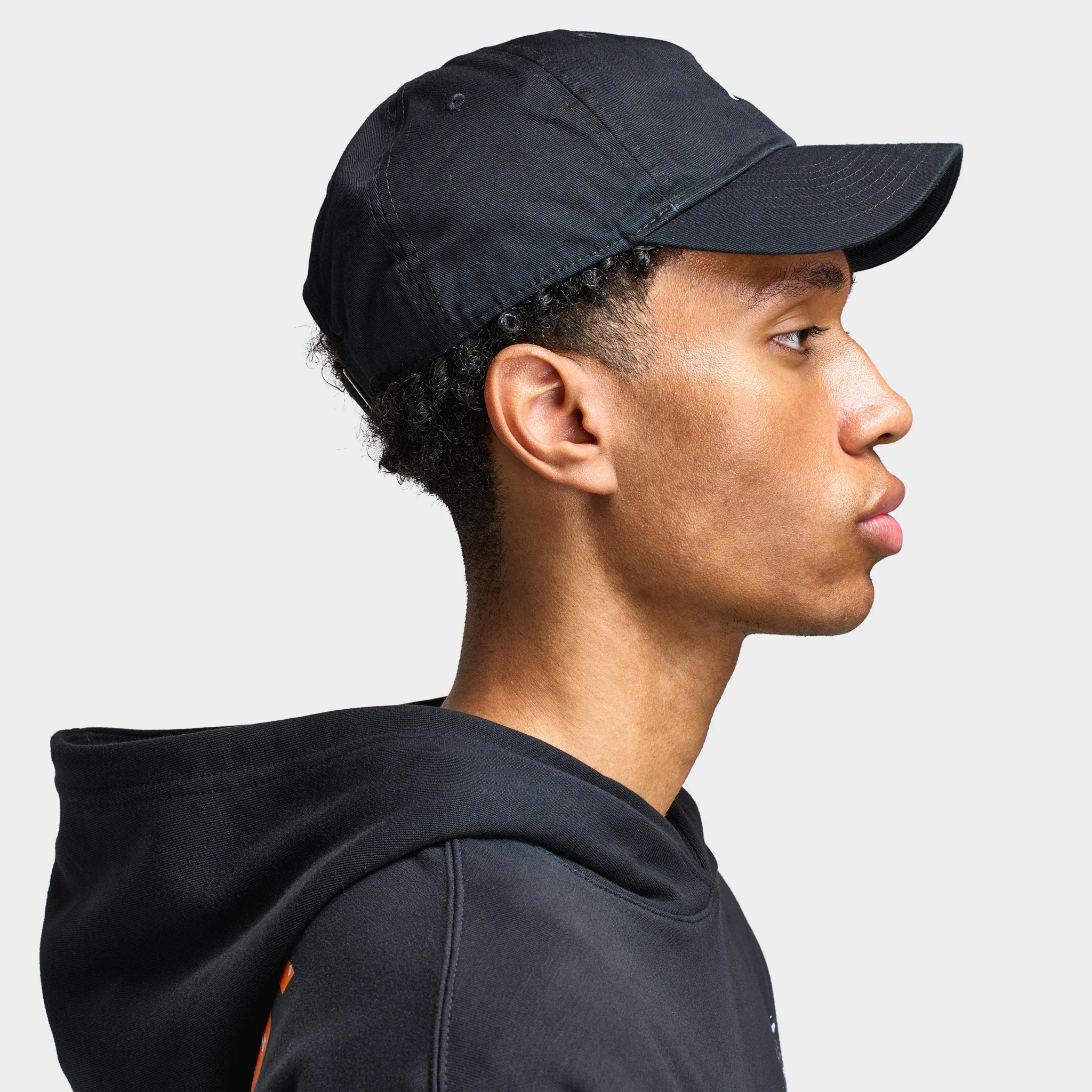 Jordan Club Unstructured Curved-Bill Cap Black/ White - Image 4