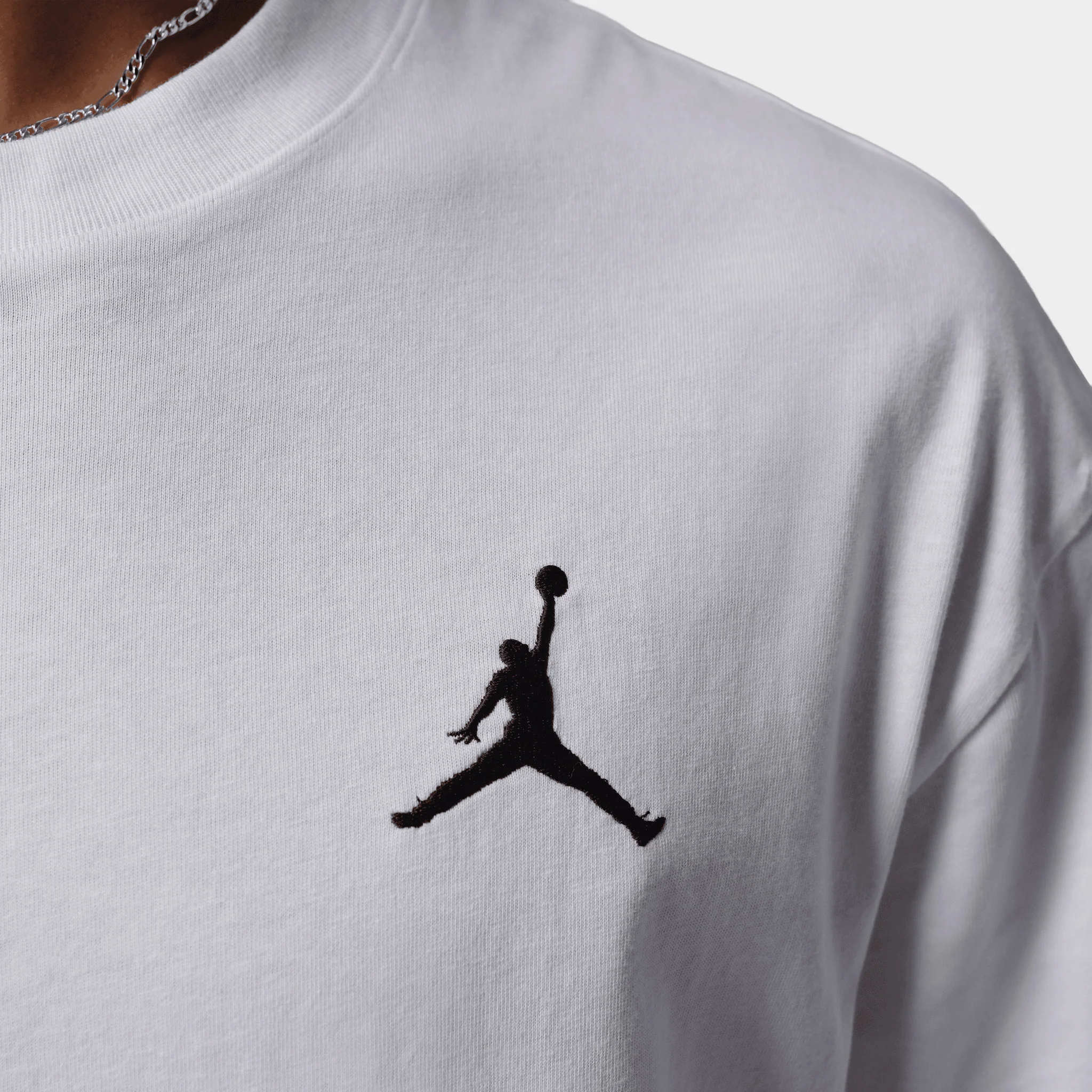 Jordan Embroidered Jumpman Tee / White - Image 4