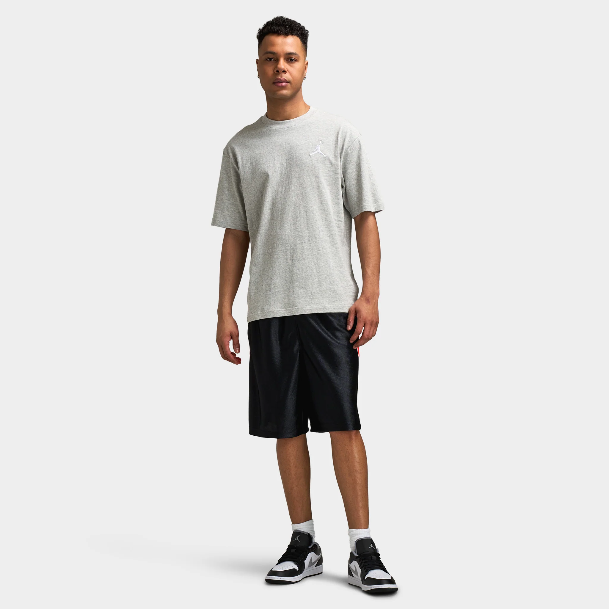 Jordan Embroidered Jumpman T-shirt / Grey - Image 5