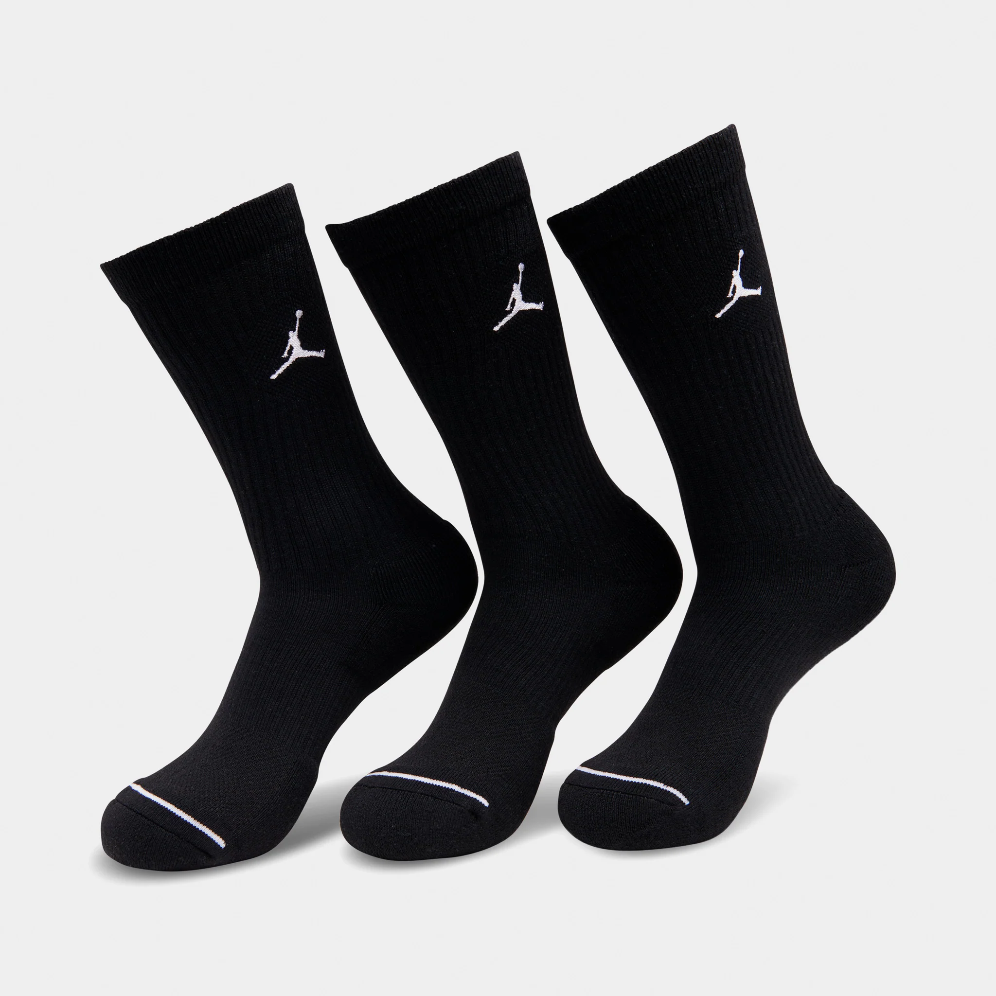 Jordan Everyday Crew Socks (3 Pack) Black / White - Image 5