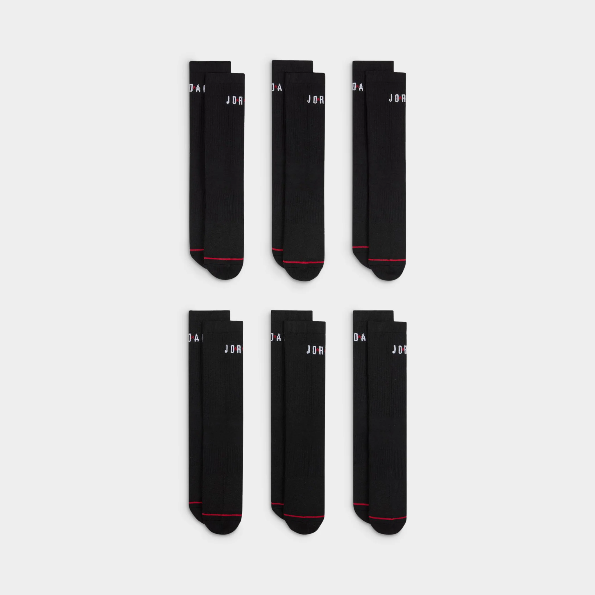 Jordan Everyday Crew Socks (6 Pack) / Black - Image 4
