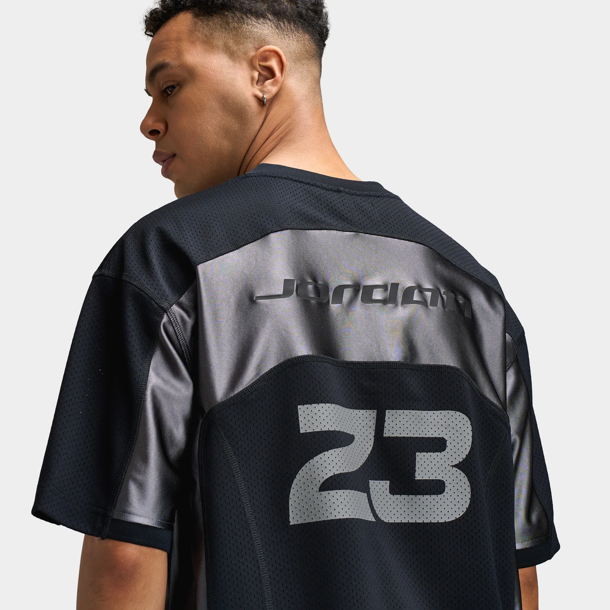 Jordan Flight Men's Short-Sleeve Jersey Black / Iron Grey - University Grey - Image 4