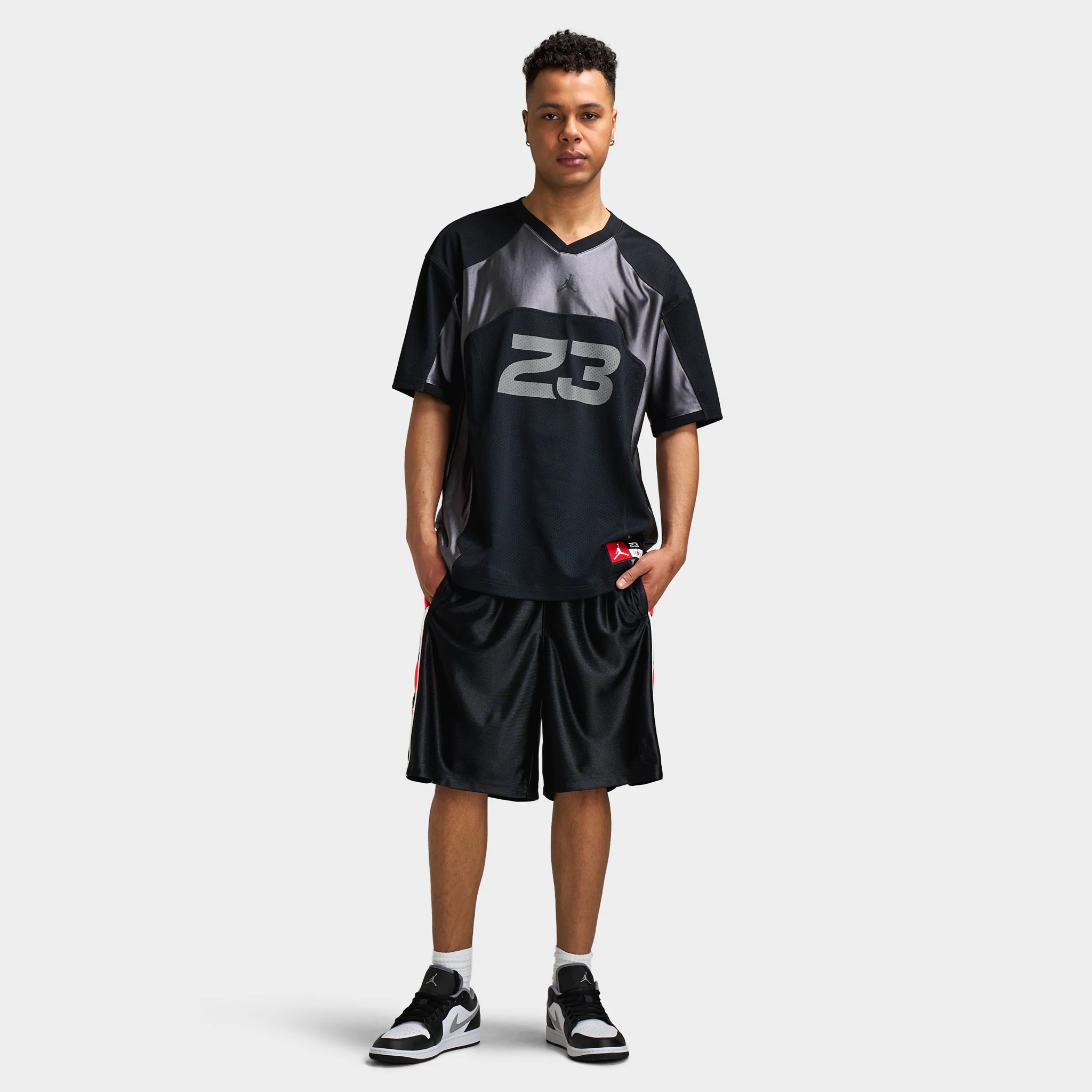 Jordan Flight Men's Short-Sleeve Jersey Black / Iron Grey - University Grey - Image 5