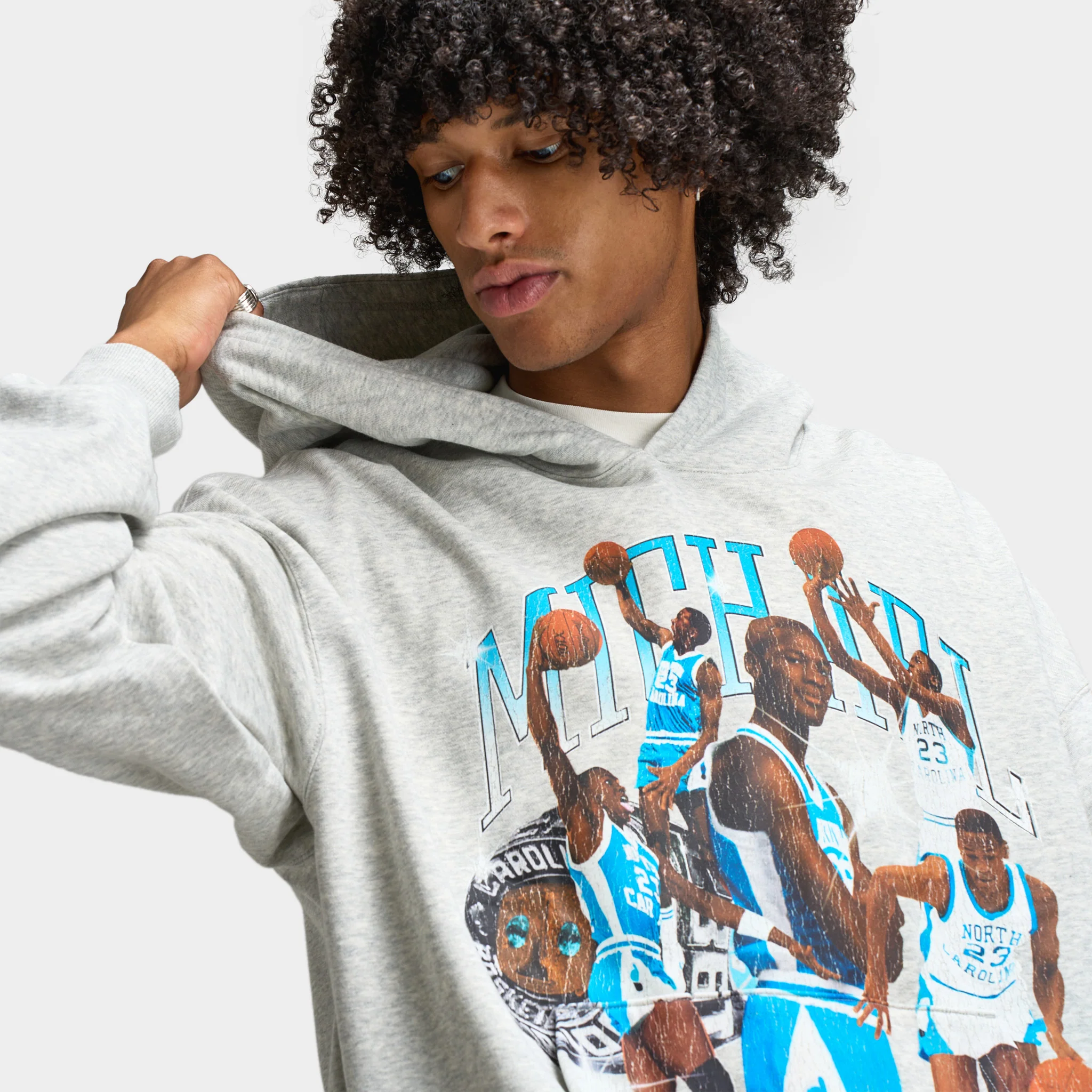 Jordan Flight Pullover Hoodie Heather Grey / Black - Image 4