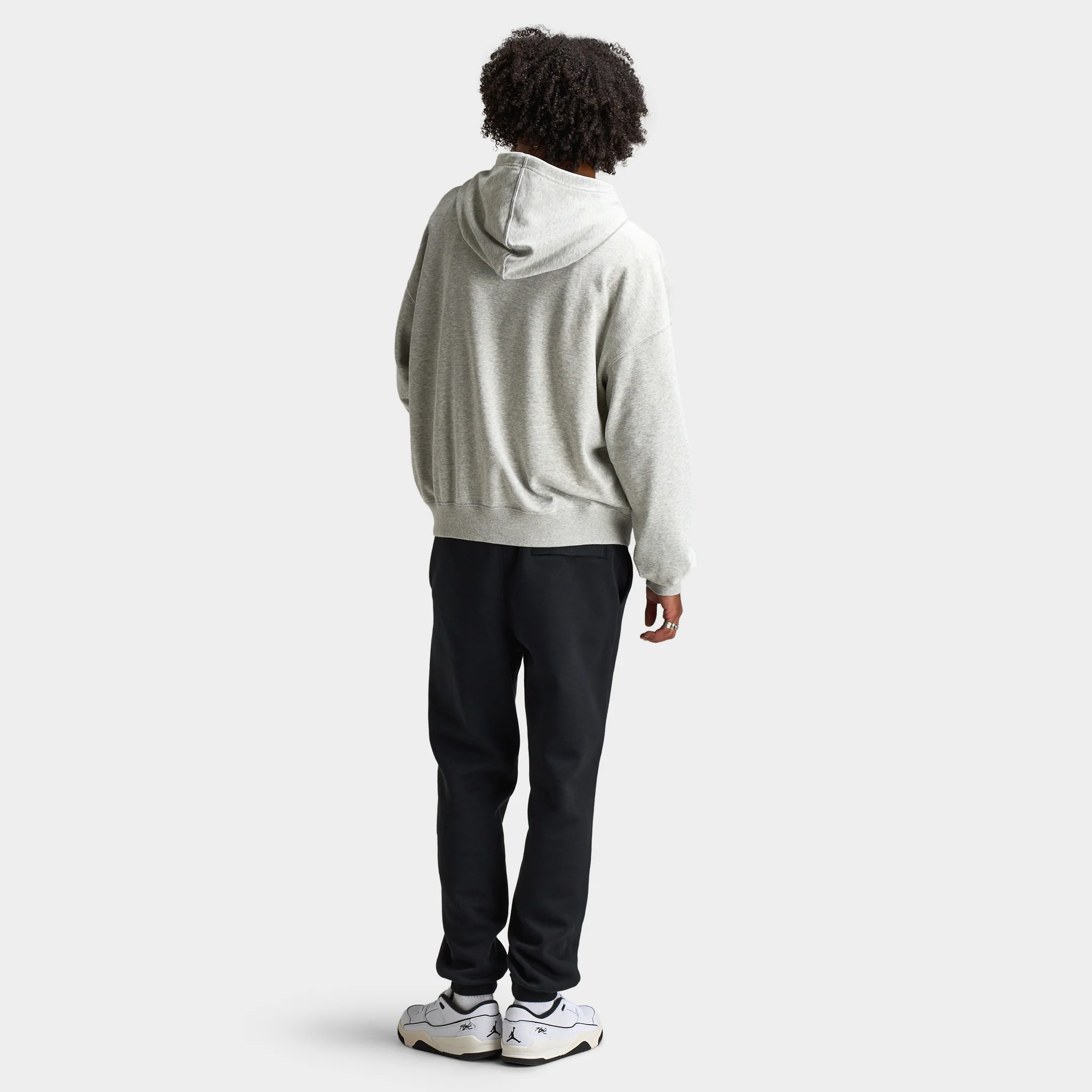 Jordan Flight Pullover Hoodie Heather Grey / Black - Image 5