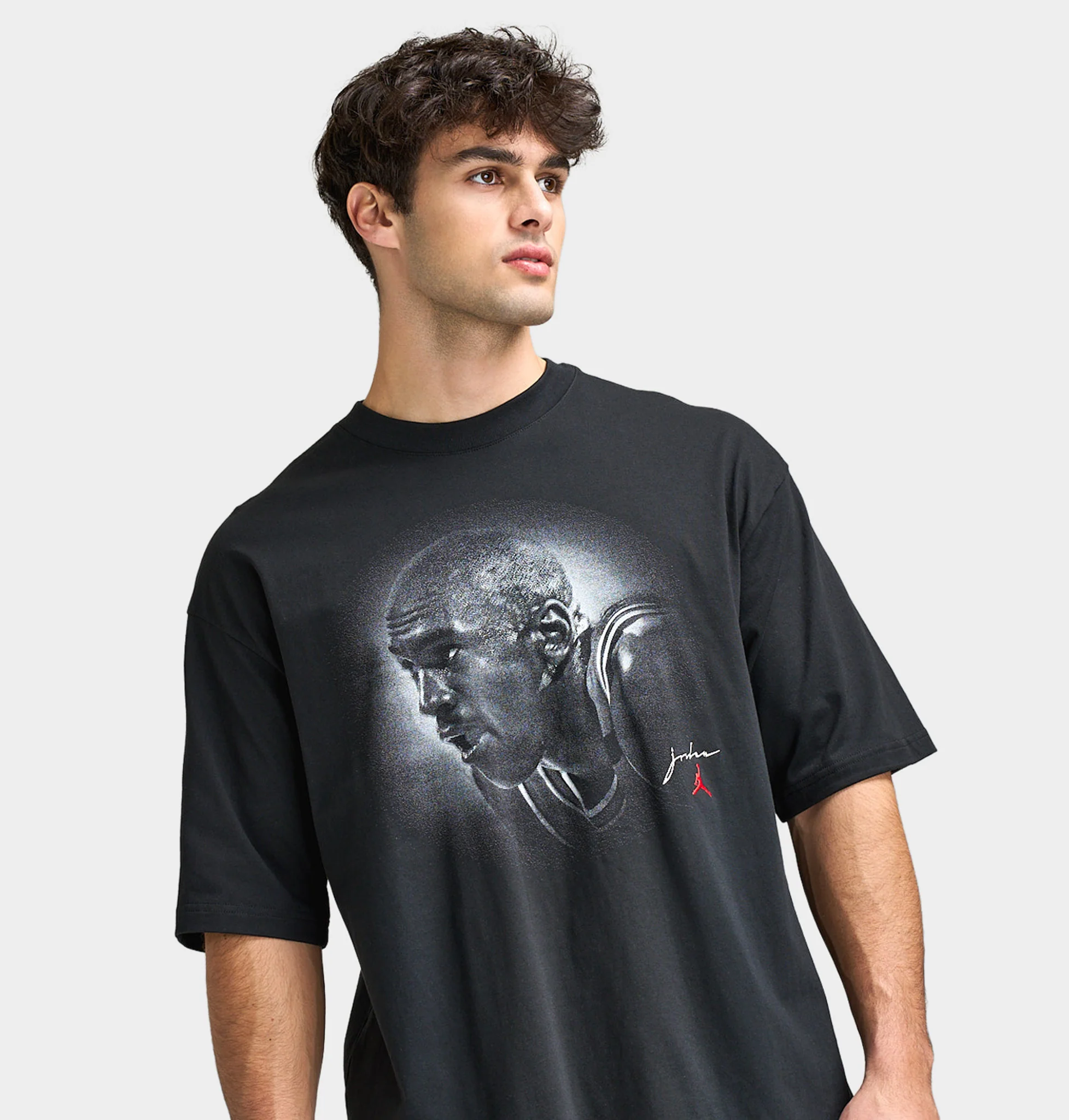 Jordan Graphic Flight Essentials Oversized Crew T-Shirt / Black - Image 4