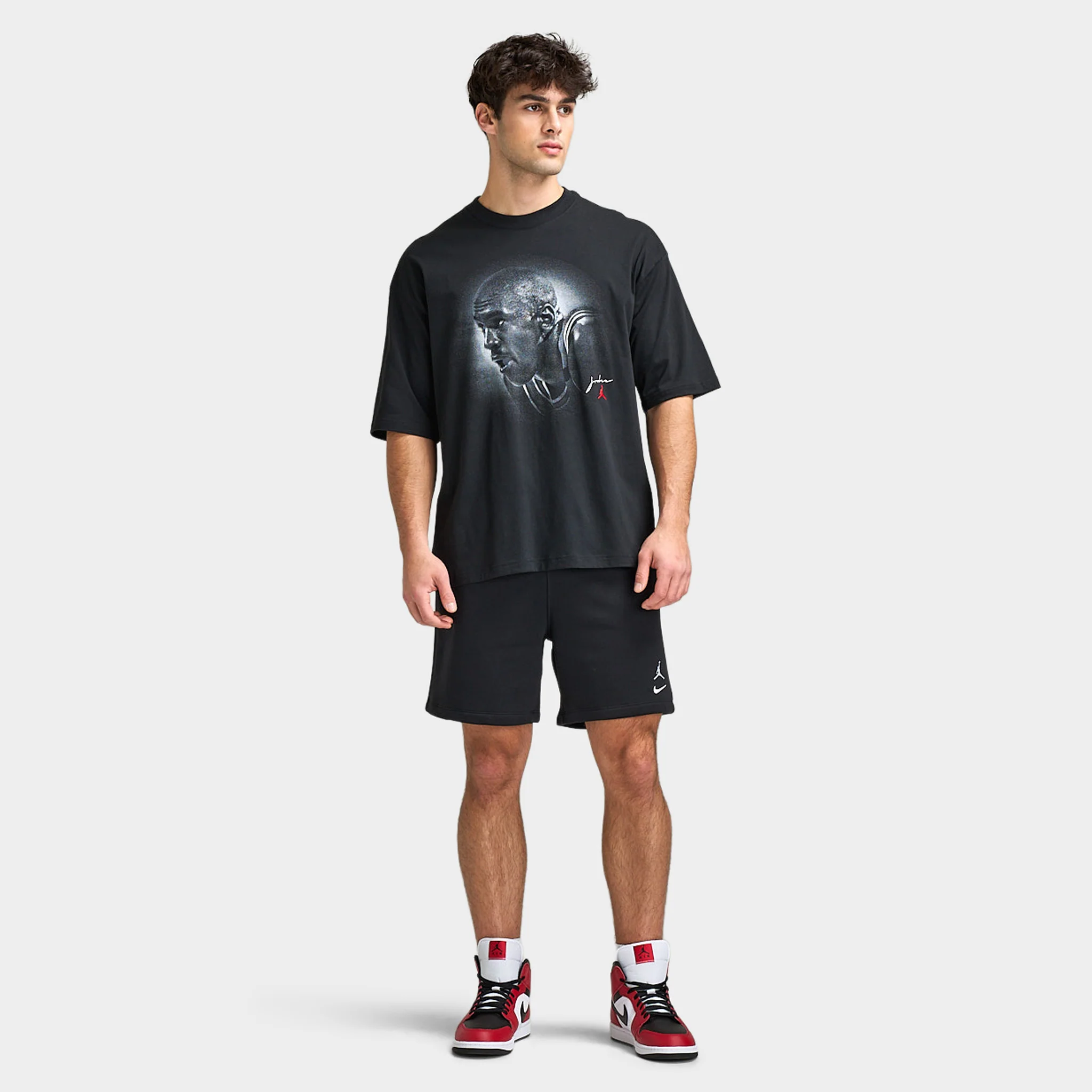 Jordan Graphic Flight Essentials Oversized Crew T-Shirt / Black - Image 5