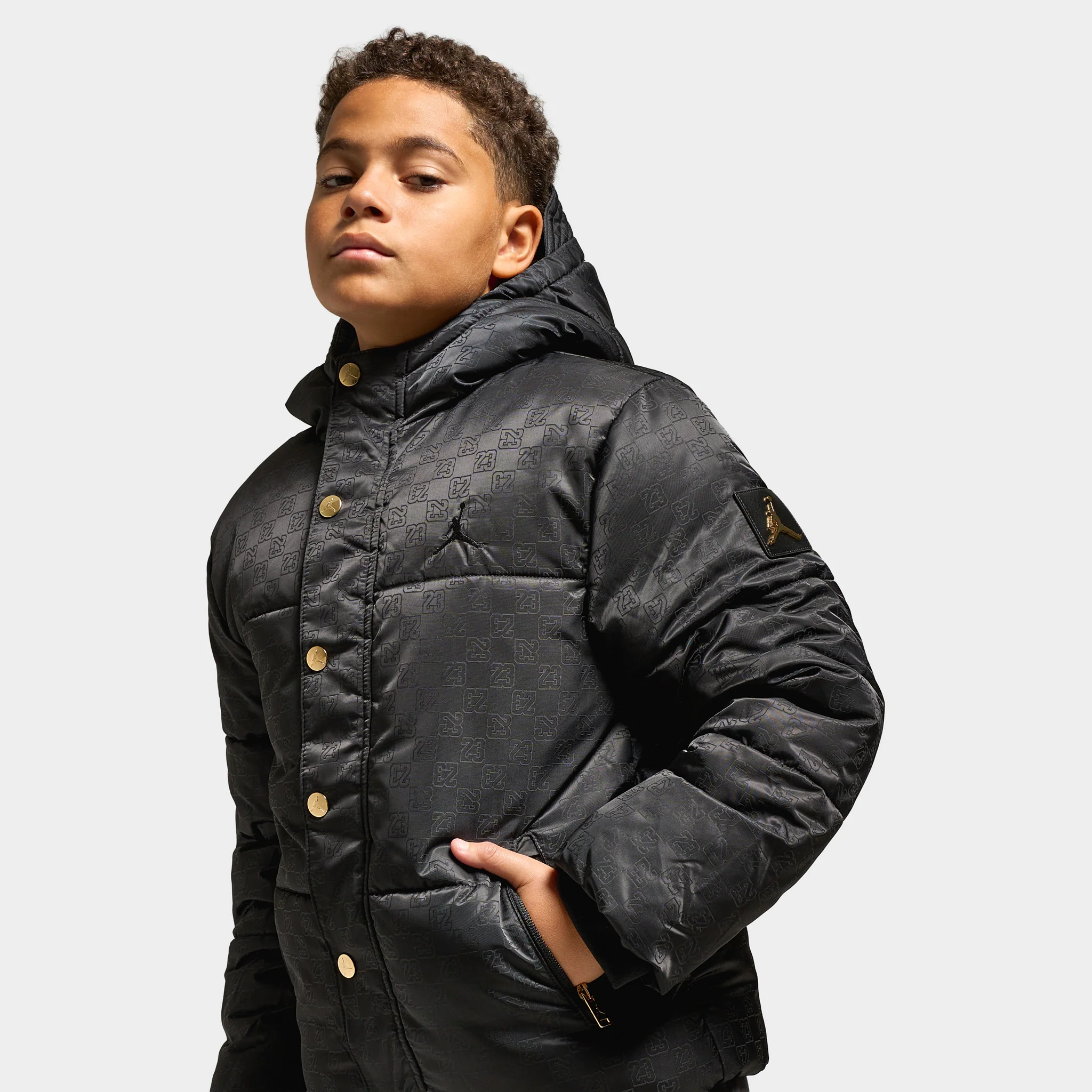 Jordan Juniors' 23 Jacquard Fill Jacket / Black - Image 3