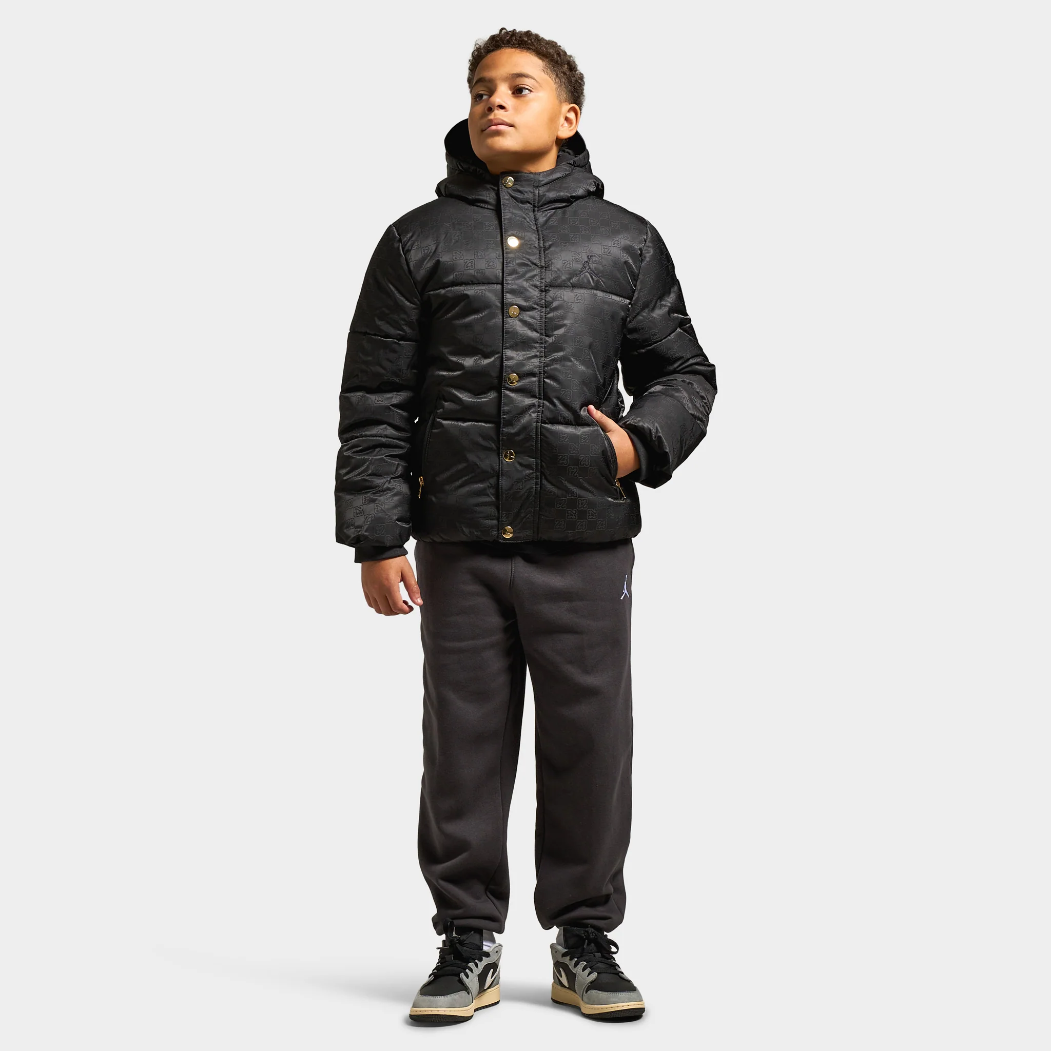 Jordan Juniors' 23 Jacquard Fill Jacket / Black - Image 6