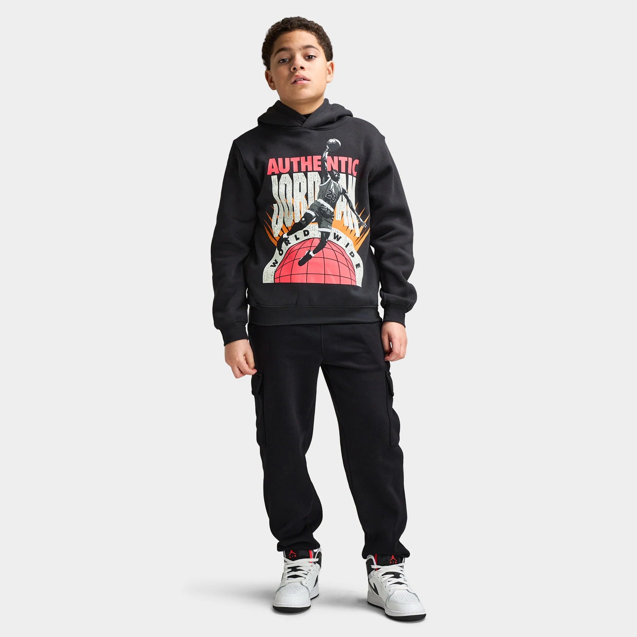 Jordan Juniors' Authentic Graphic Hoodie / Off Noir - Image 5