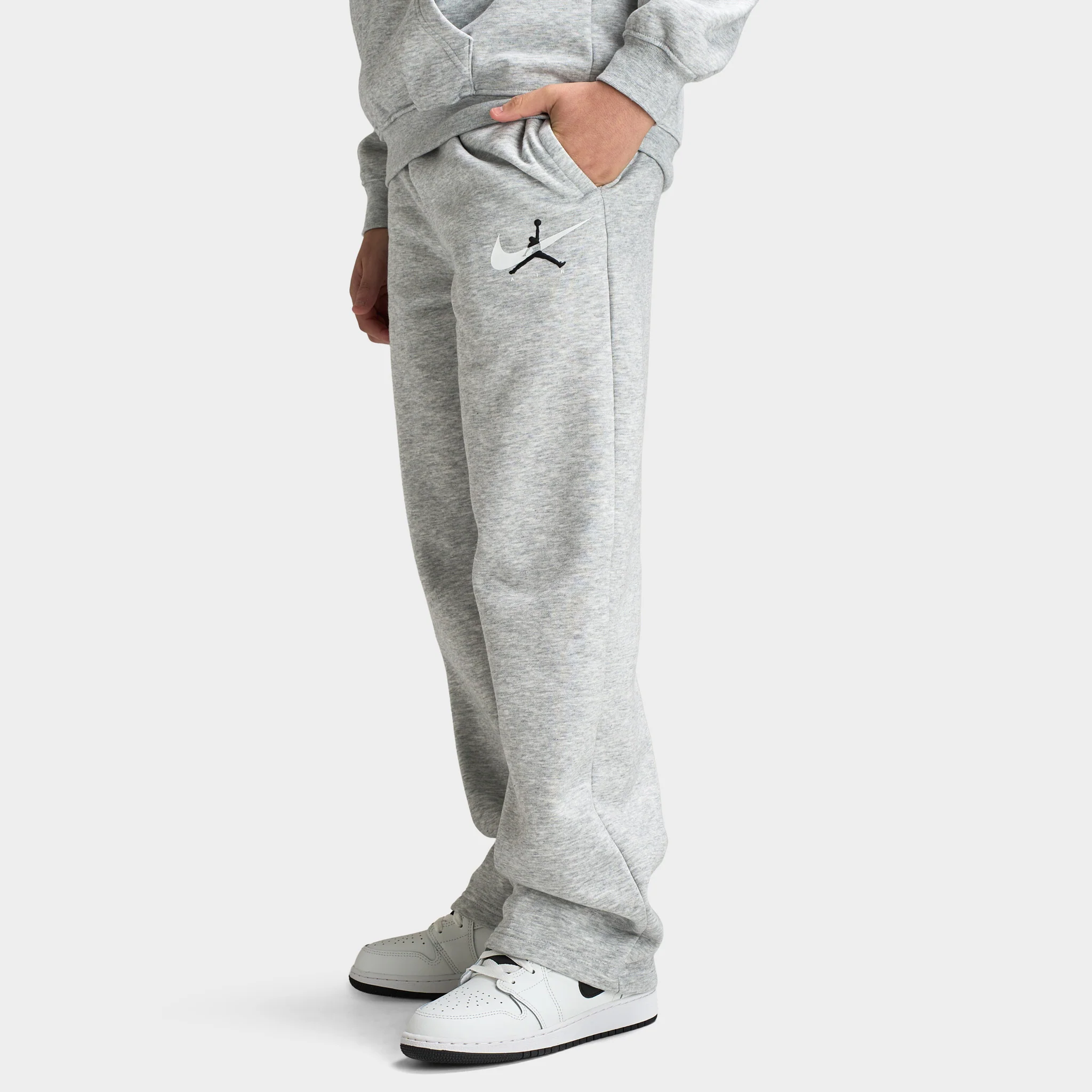 Jordan Juniors' Brand Arch Fleece Pants / Grey Marl - Image 4