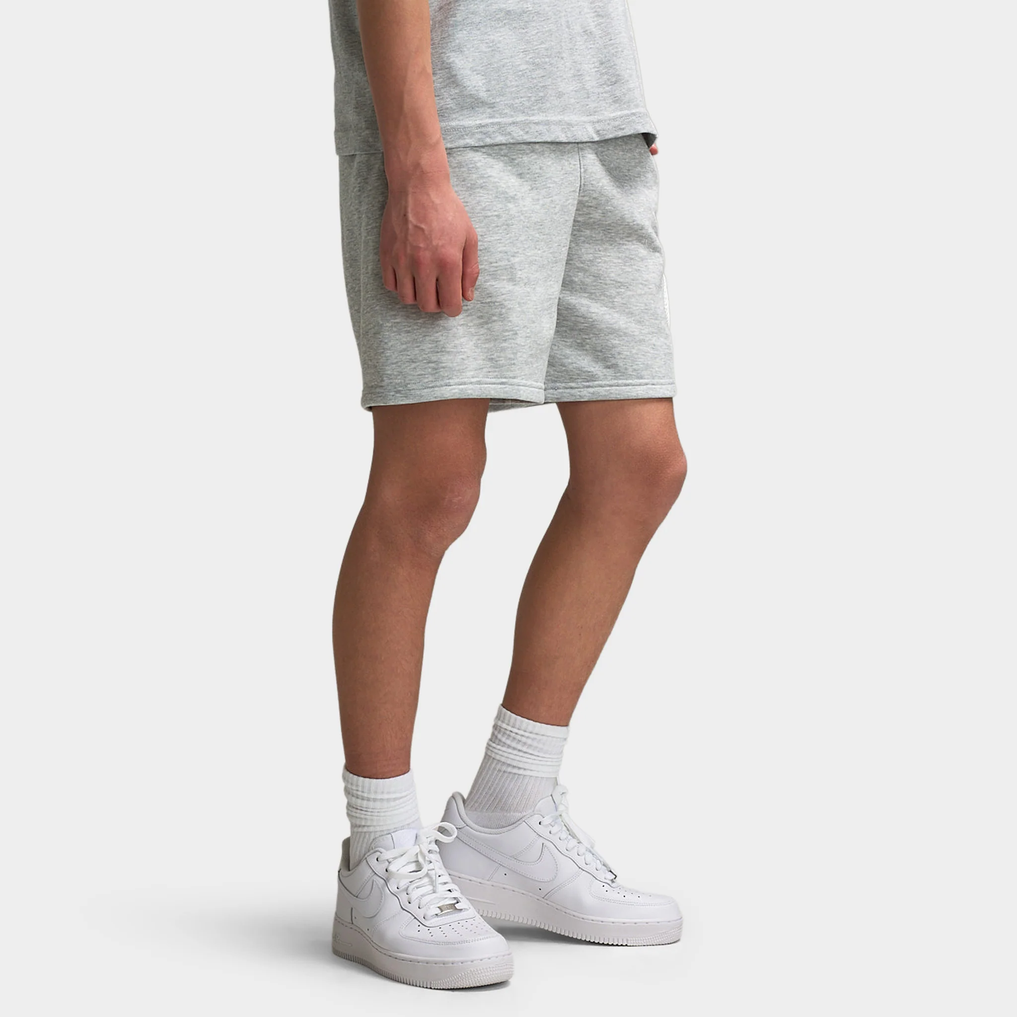 Jordan Juniors' Brand Arch Fleece Shorts / Light Grey Heather - Image 3