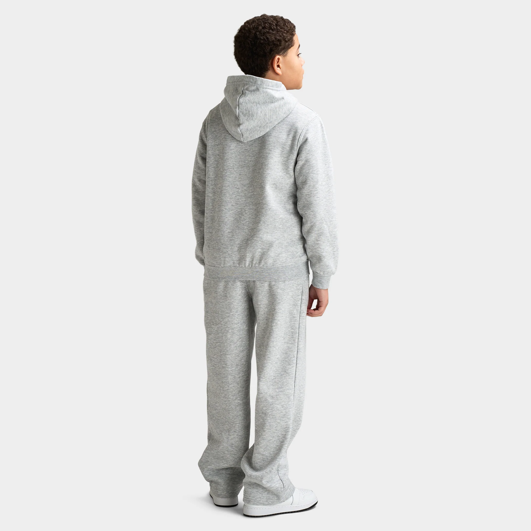 Jordan Juniors' Brand Arch Pullover Hoodie / Grey Marl - Image 6
