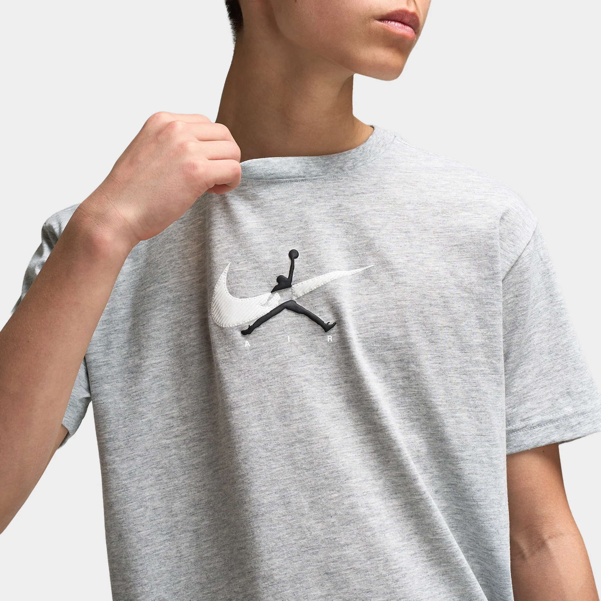 Jordan Juniors' Brand Arch T-Shirt / Light Grey Heather - Image 3