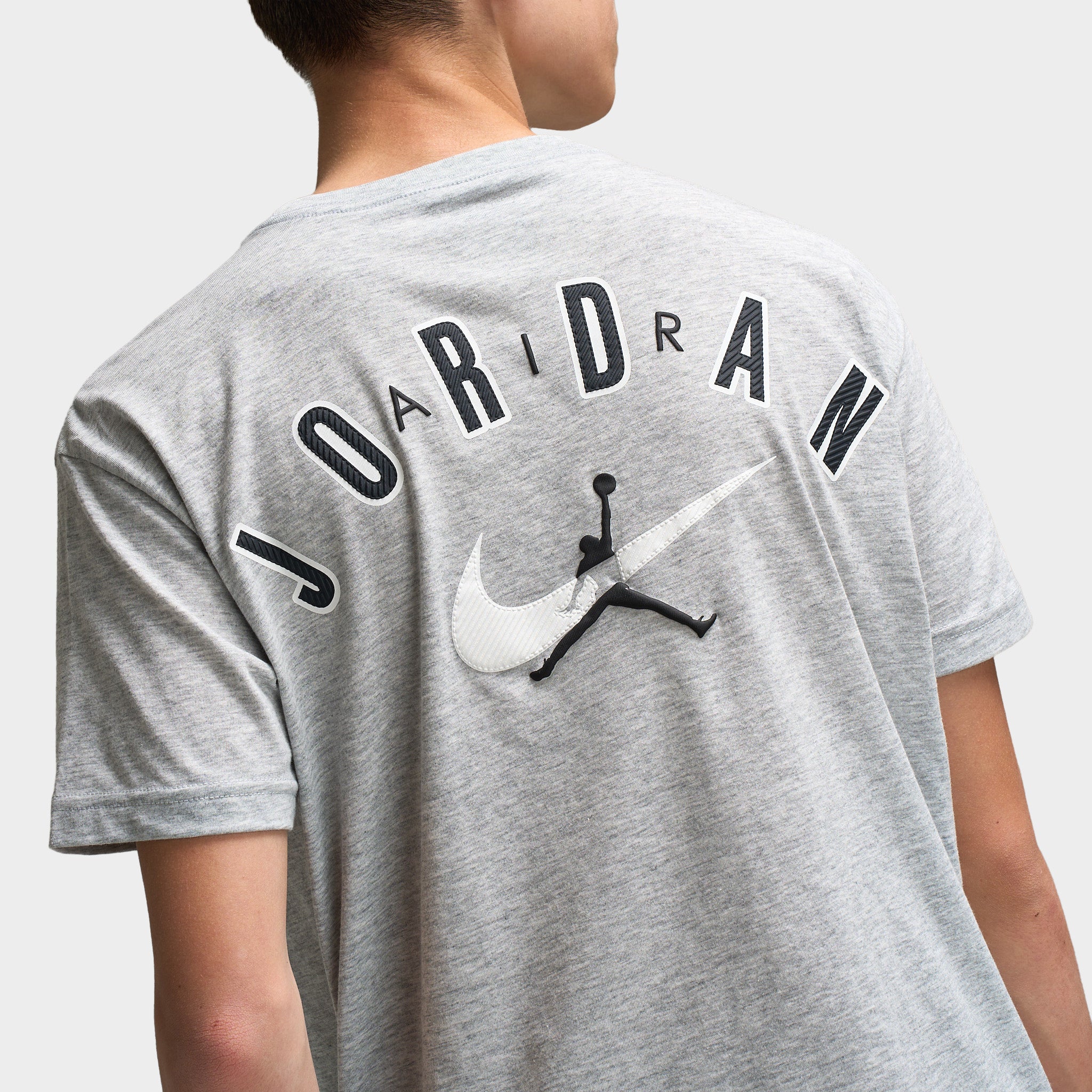 Jordan Juniors' Brand Arch T-Shirt / Light Grey Heather - Image 4
