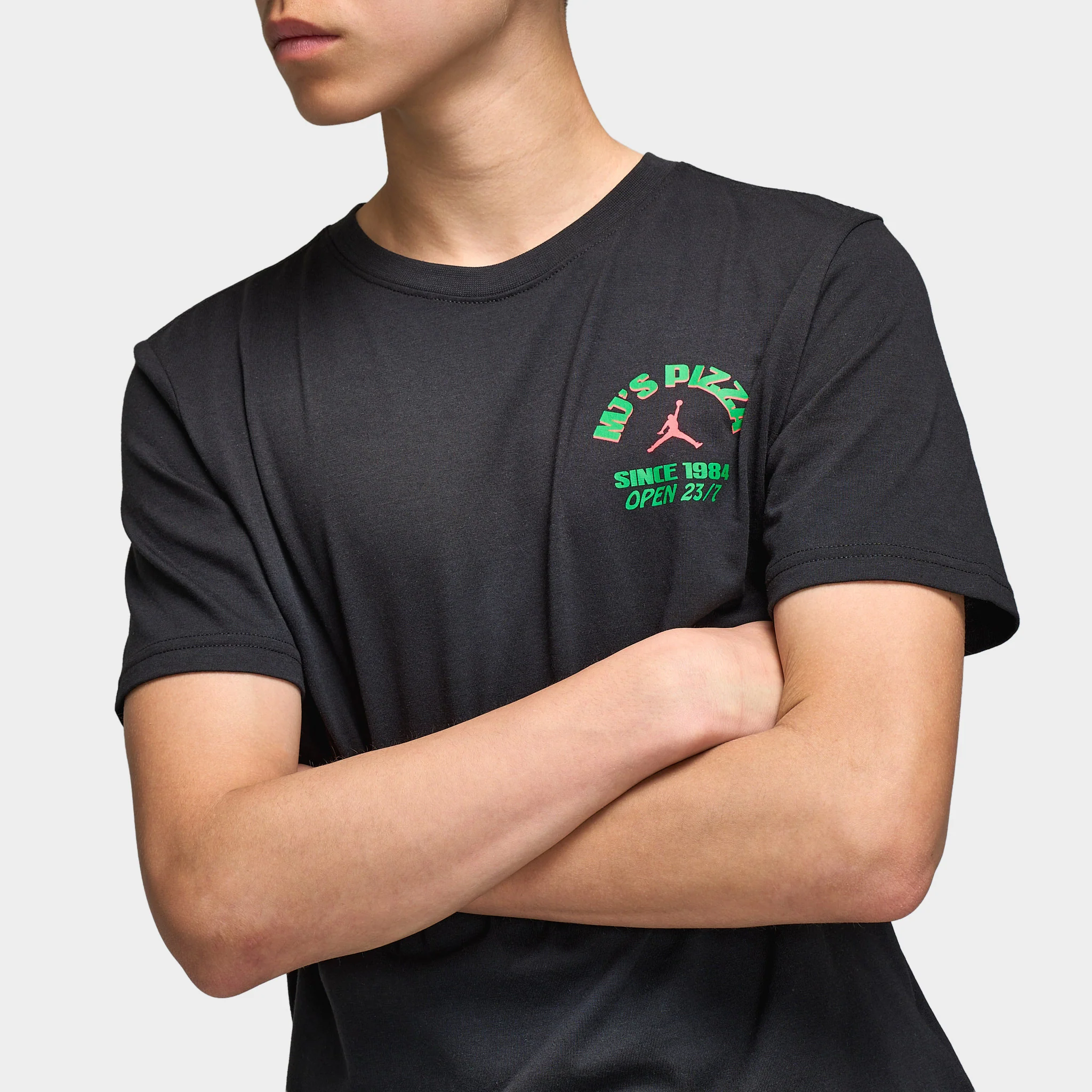 Jordan Juniors' Brand Pizza T-Shirt / Black - Image 3