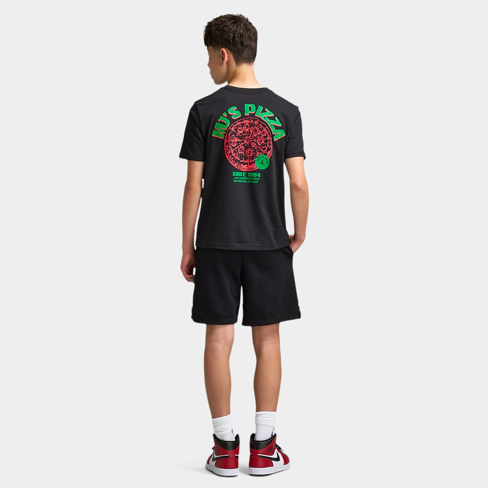 Jordan Juniors' Brand Pizza T-Shirt / Black - Image 6