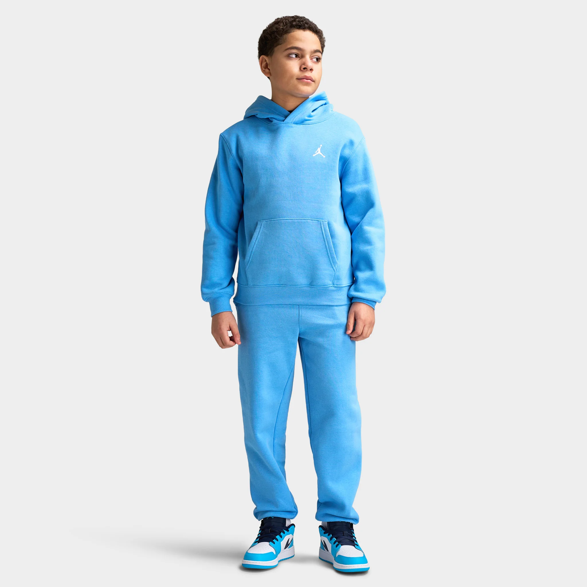 Jordan Juniors' Brooklyn Fleece Pullover Hoodie / University Blue - Image 5