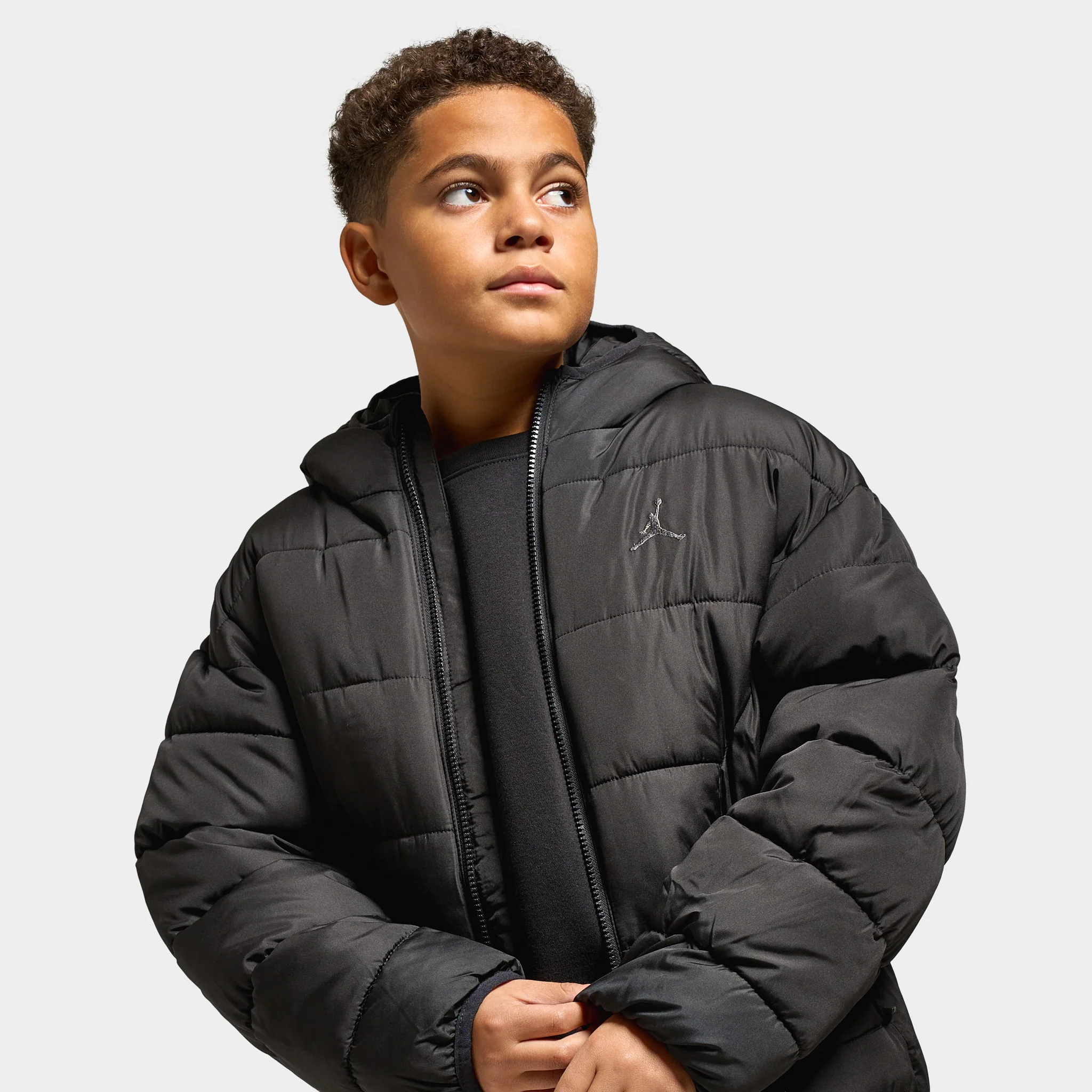 Jordan Juniors' Brooklyn Puffer Jacket / Black - Image 3