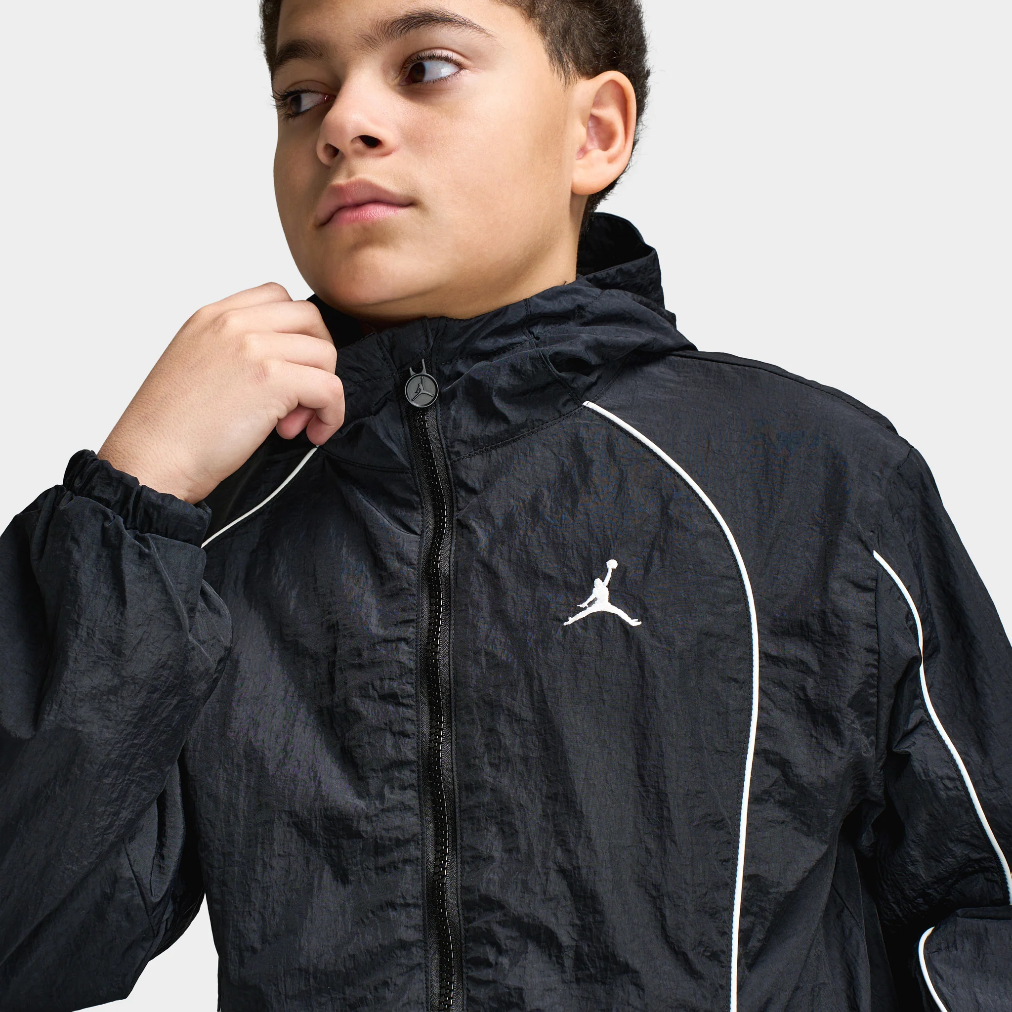 Jordan Juniors' Color Block Wind Jacket / Black - Image 2