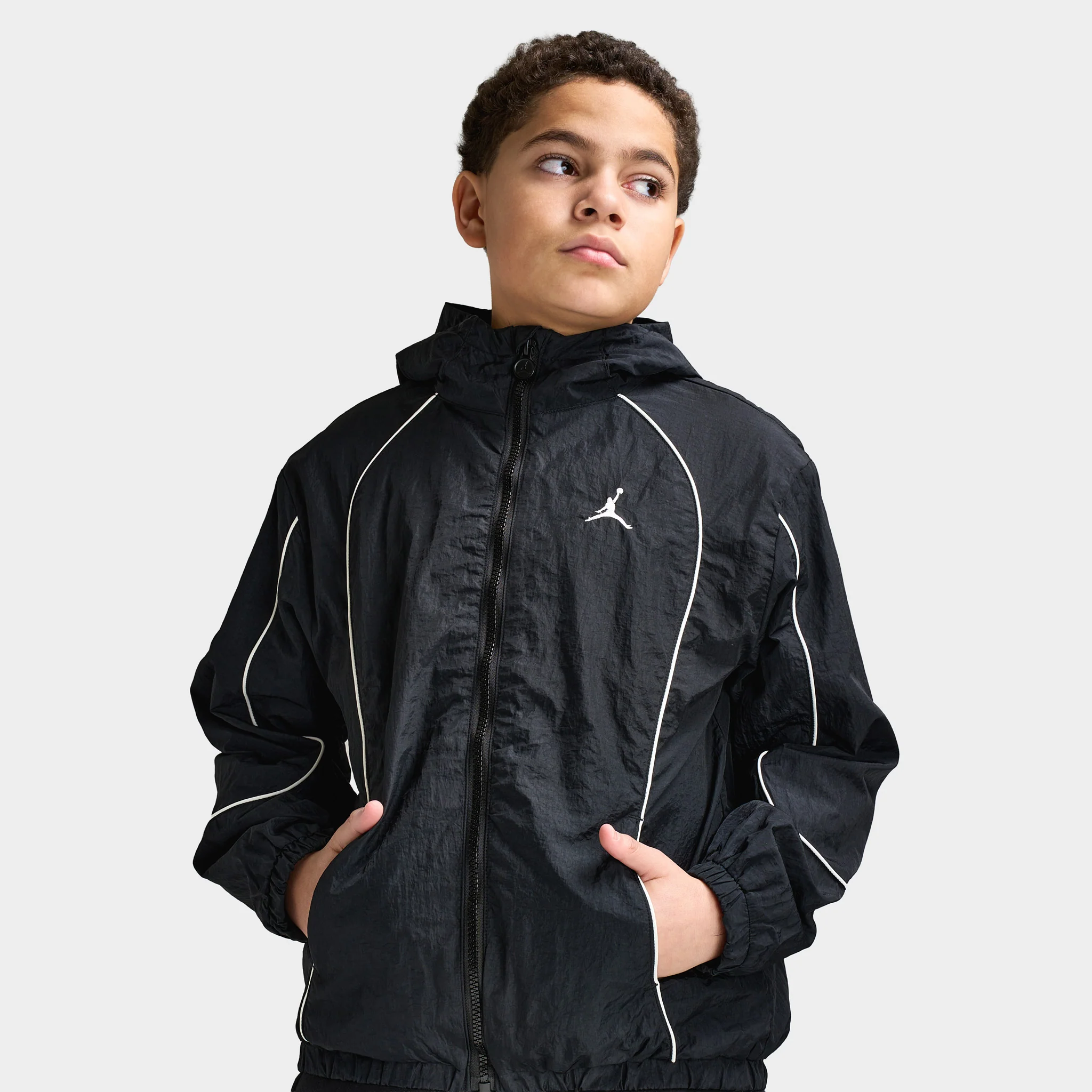 Jordan Juniors' Color Block Wind Jacket / Black - Image 3