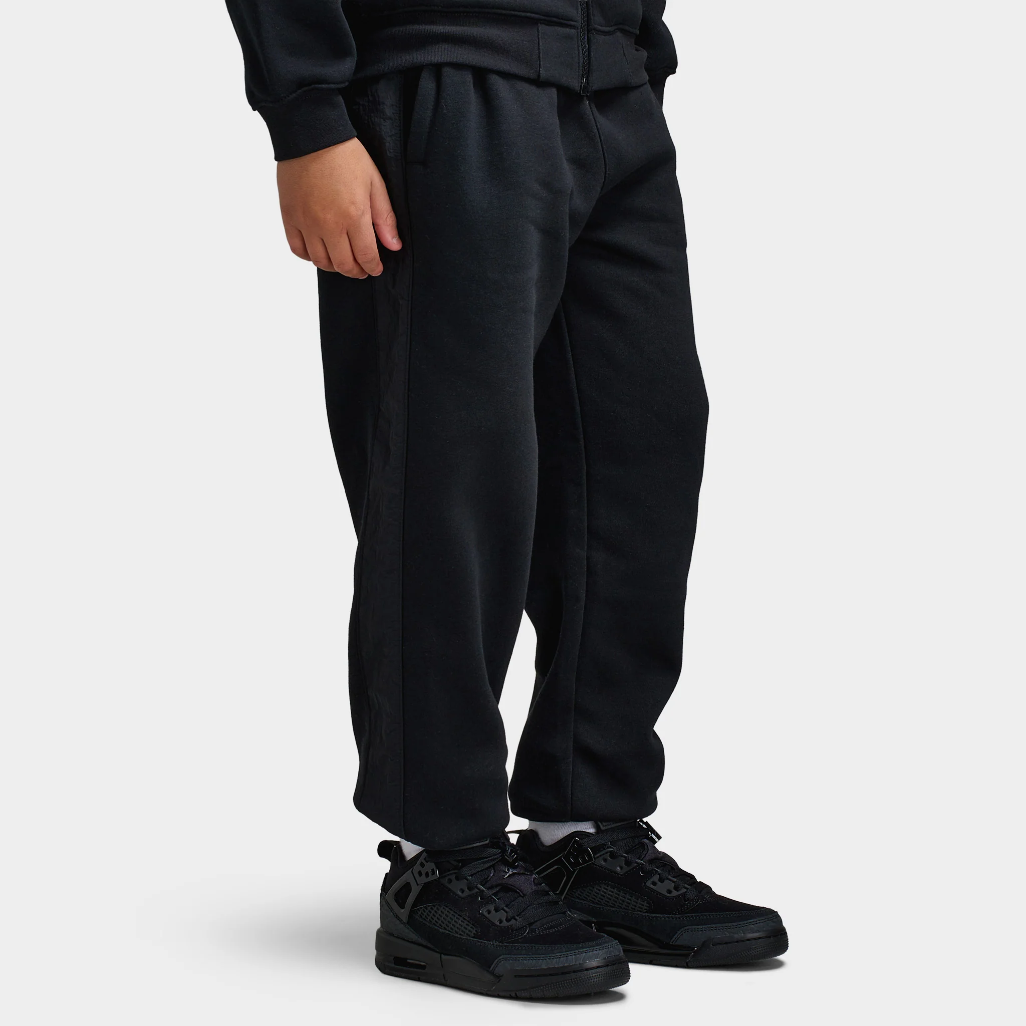Jordan Juniors' Fleece Ripstop Fullzip Set / Black - Image 2