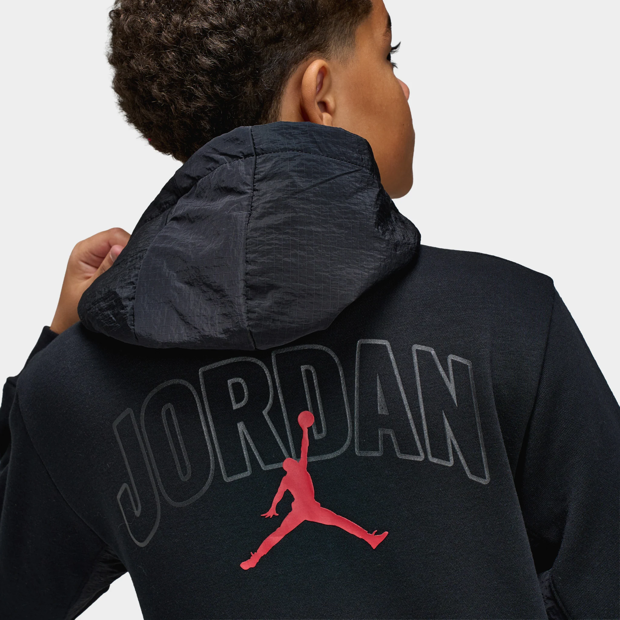 Jordan Juniors' Fleece Ripstop Fullzip Set / Black - Image 4