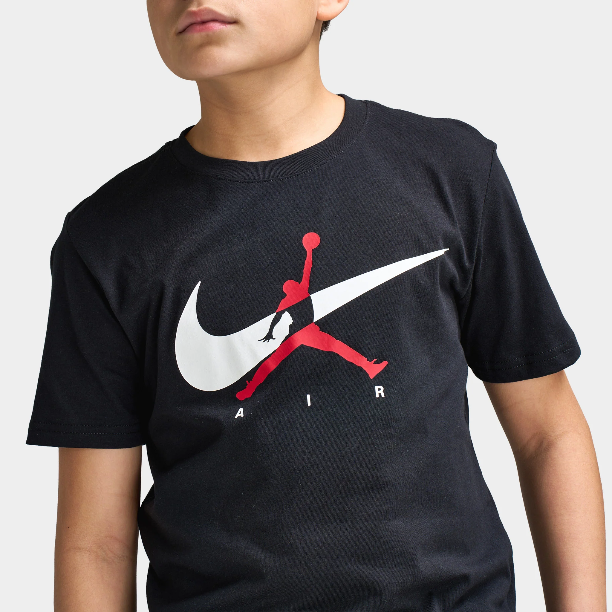 Jordan Juniors' Jumpman Swoosh Intersection T-Shirt / Black - Image 3